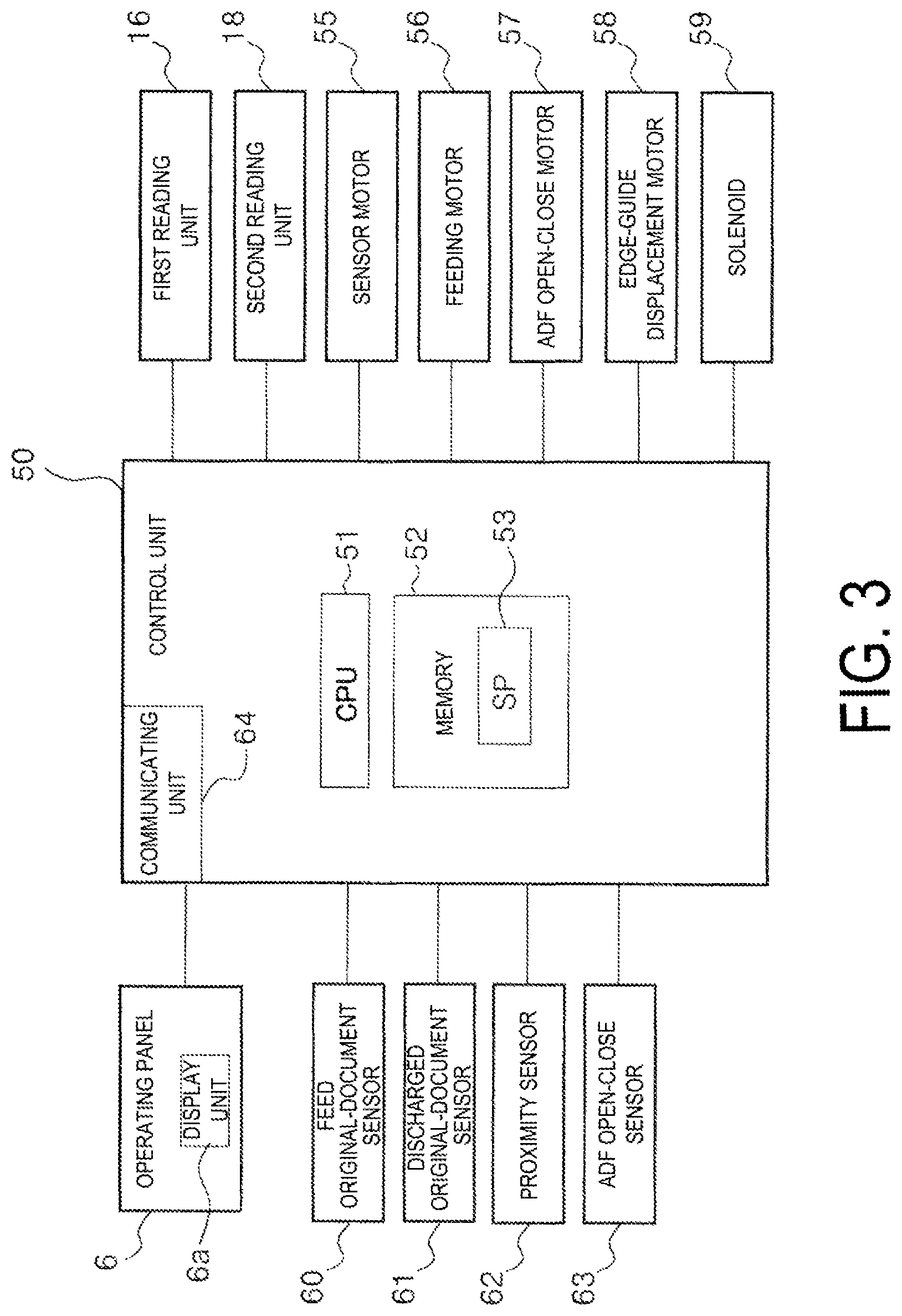 Patent US11785153 Figure 3 – Image reading device and recording device