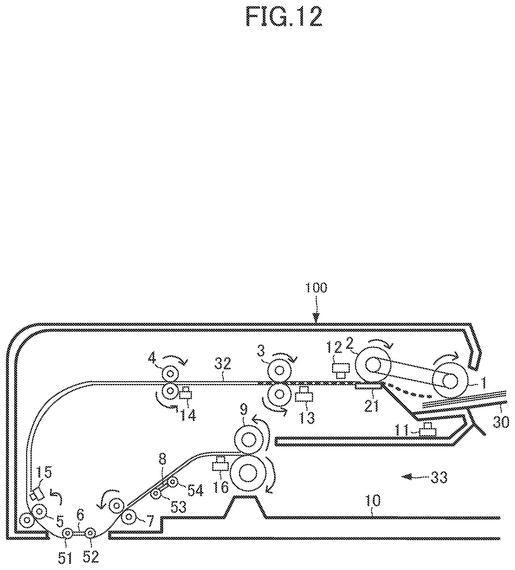 Patent US11785154 Figure 12 – Image reading apparatus and image forming apparatus