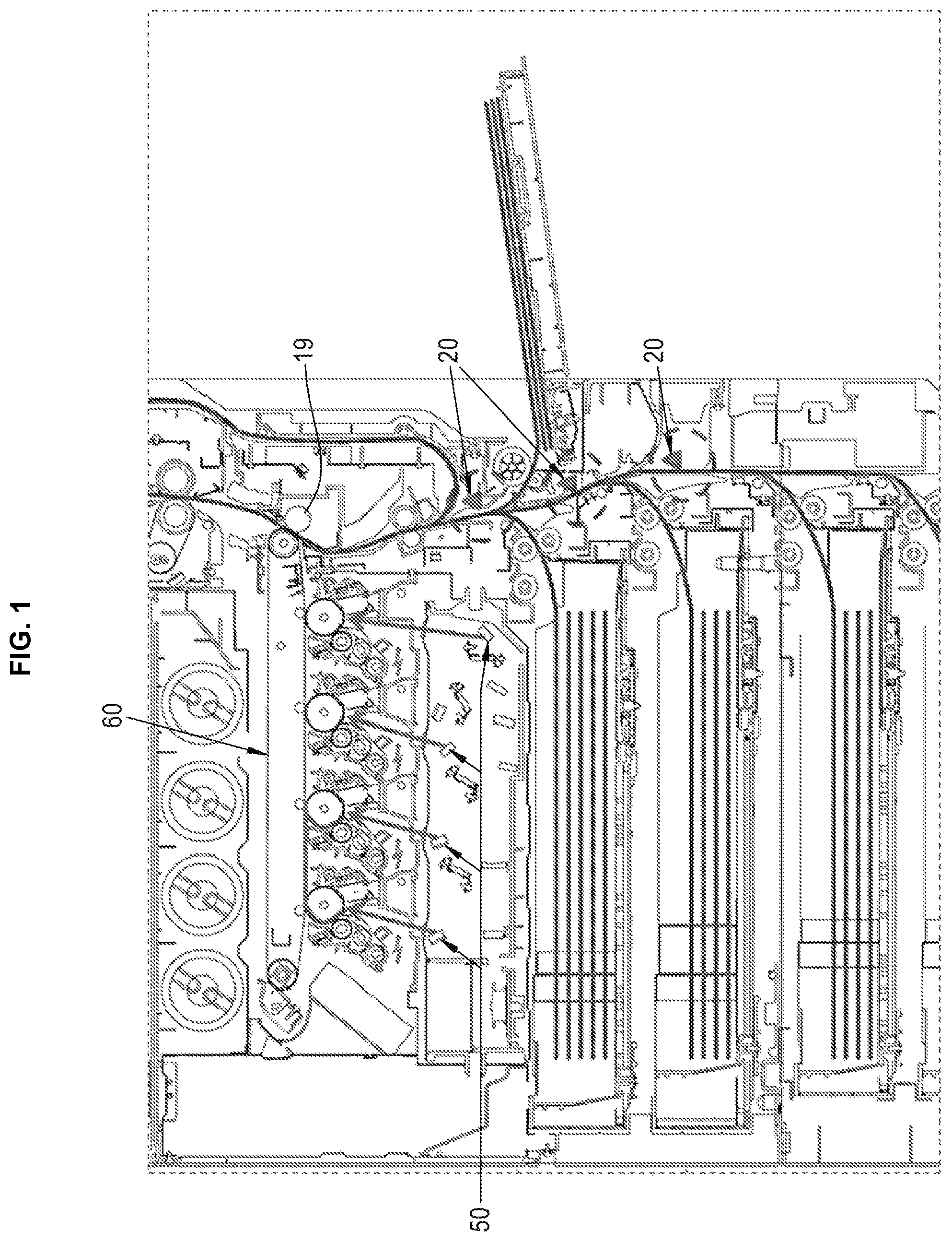Patent US11785158 Figure 1 – Belt transfer type multi-function device and control method thereof