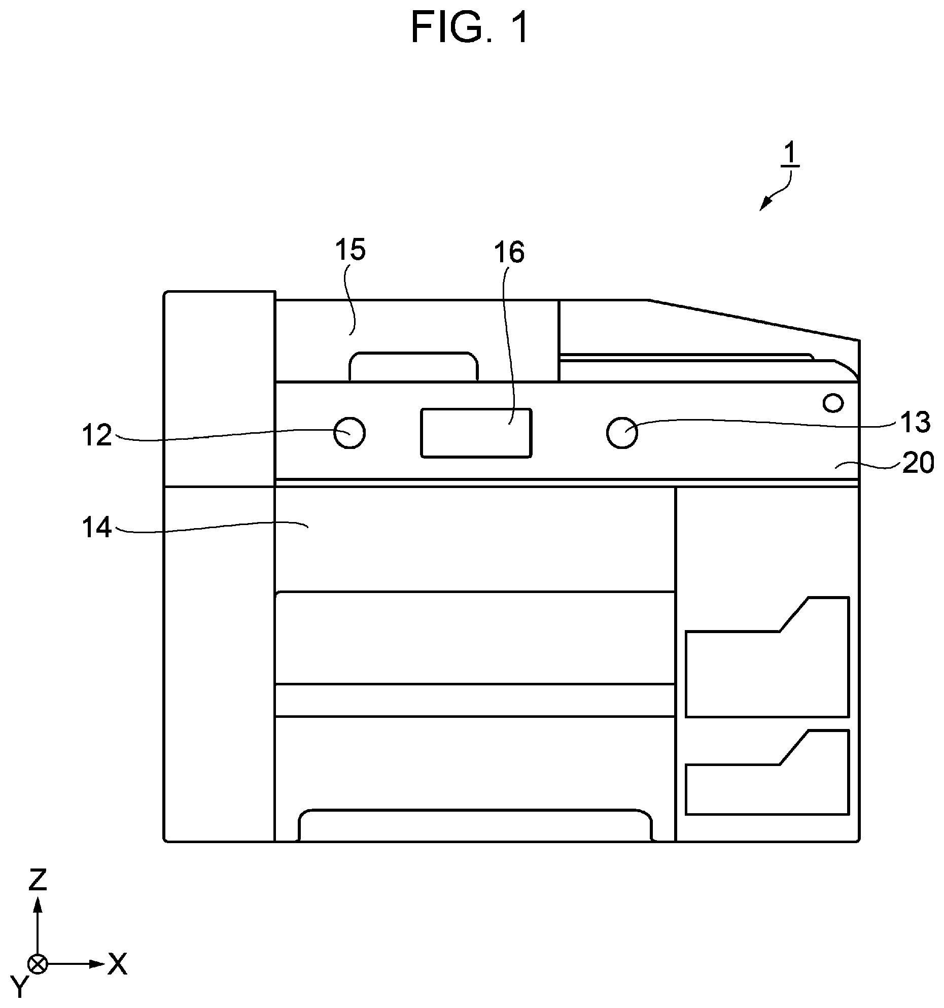 Patent US11785159 — Image processing apparatus and method of controlling the image processing apparatus to detect objects and switch a power mode — Figure 1