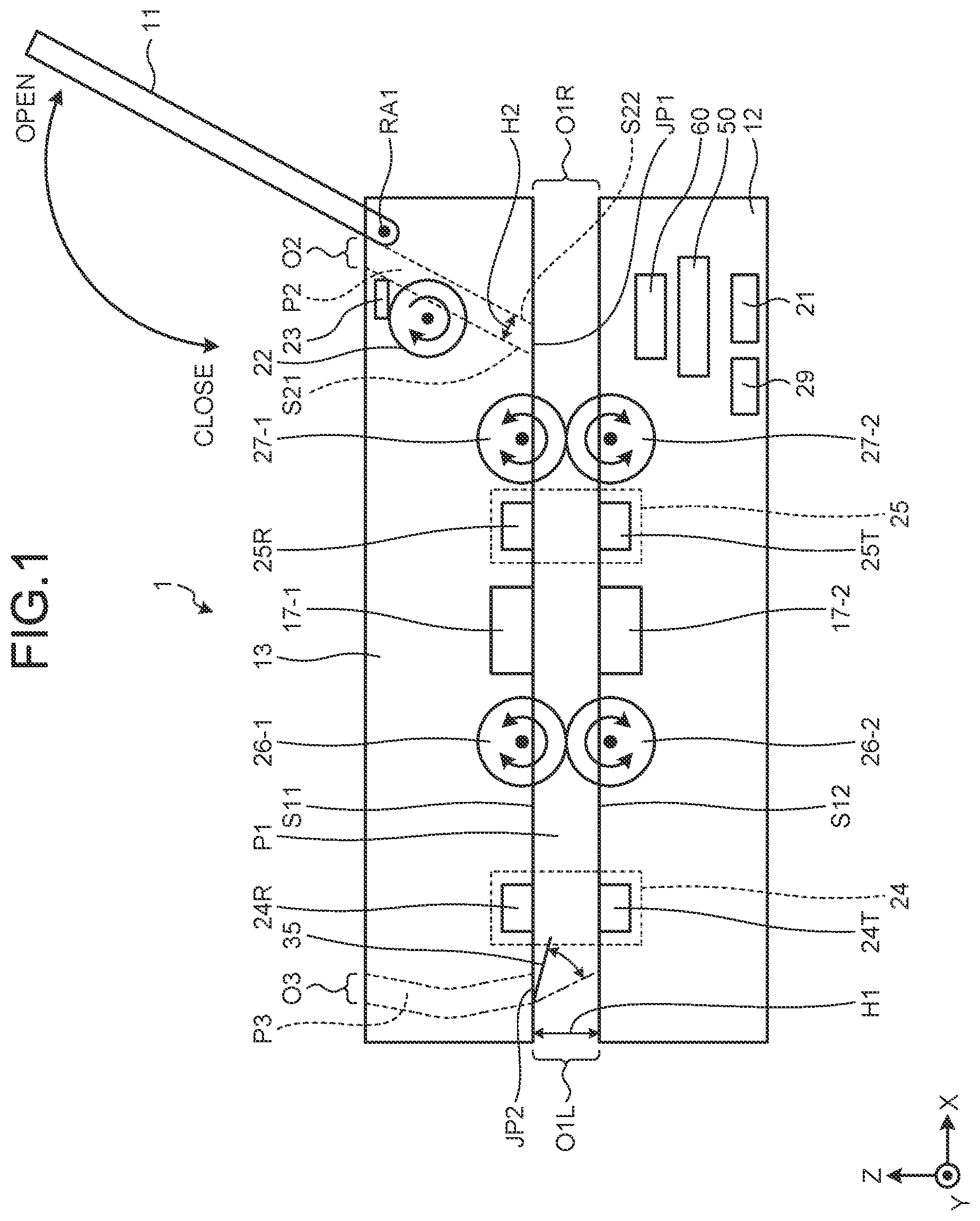 Patent US11785160 Figure 1 – Image reading apparatus, electronic device, and control method