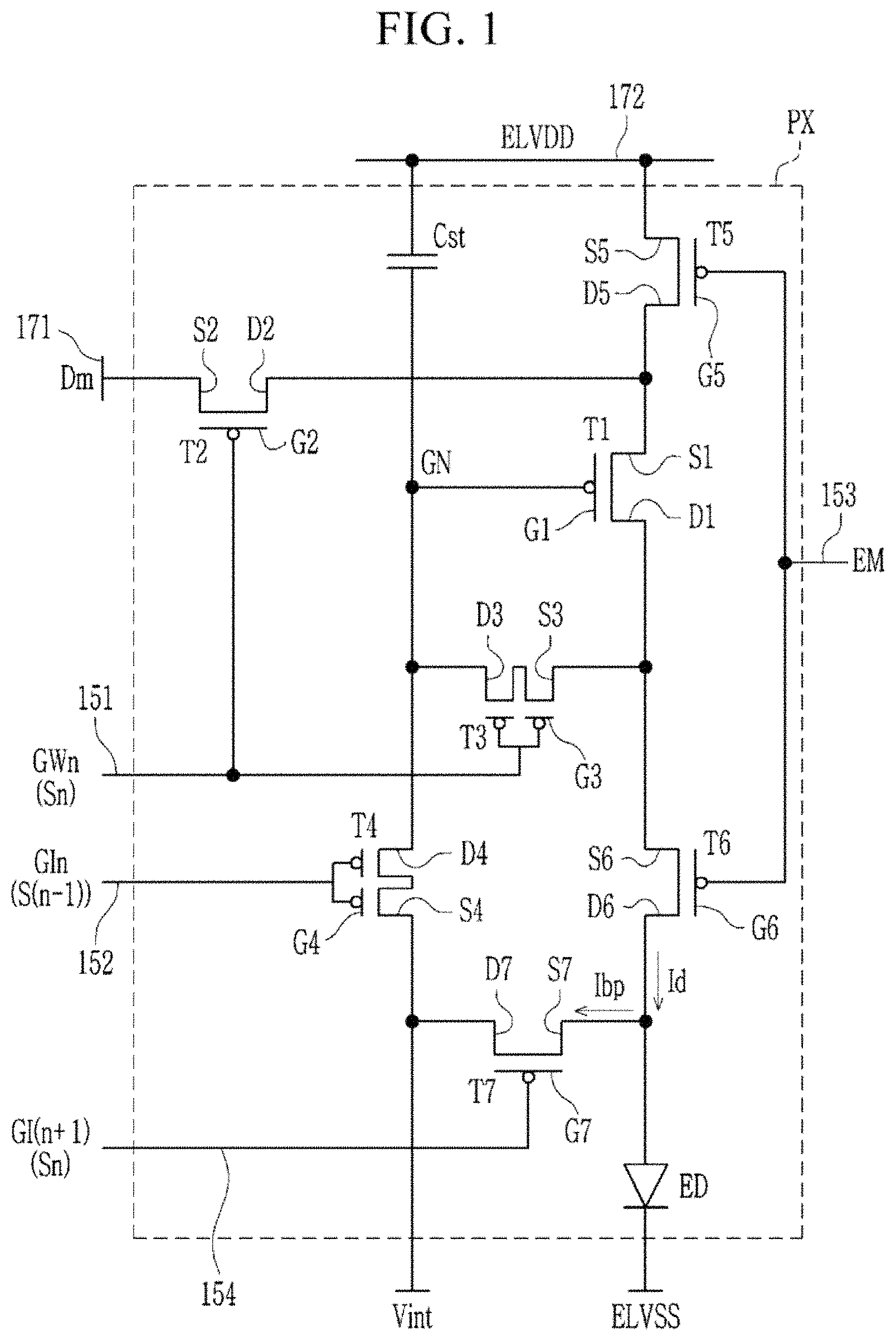 Patent US11785171 Figure 1 – Display device having an emission layer