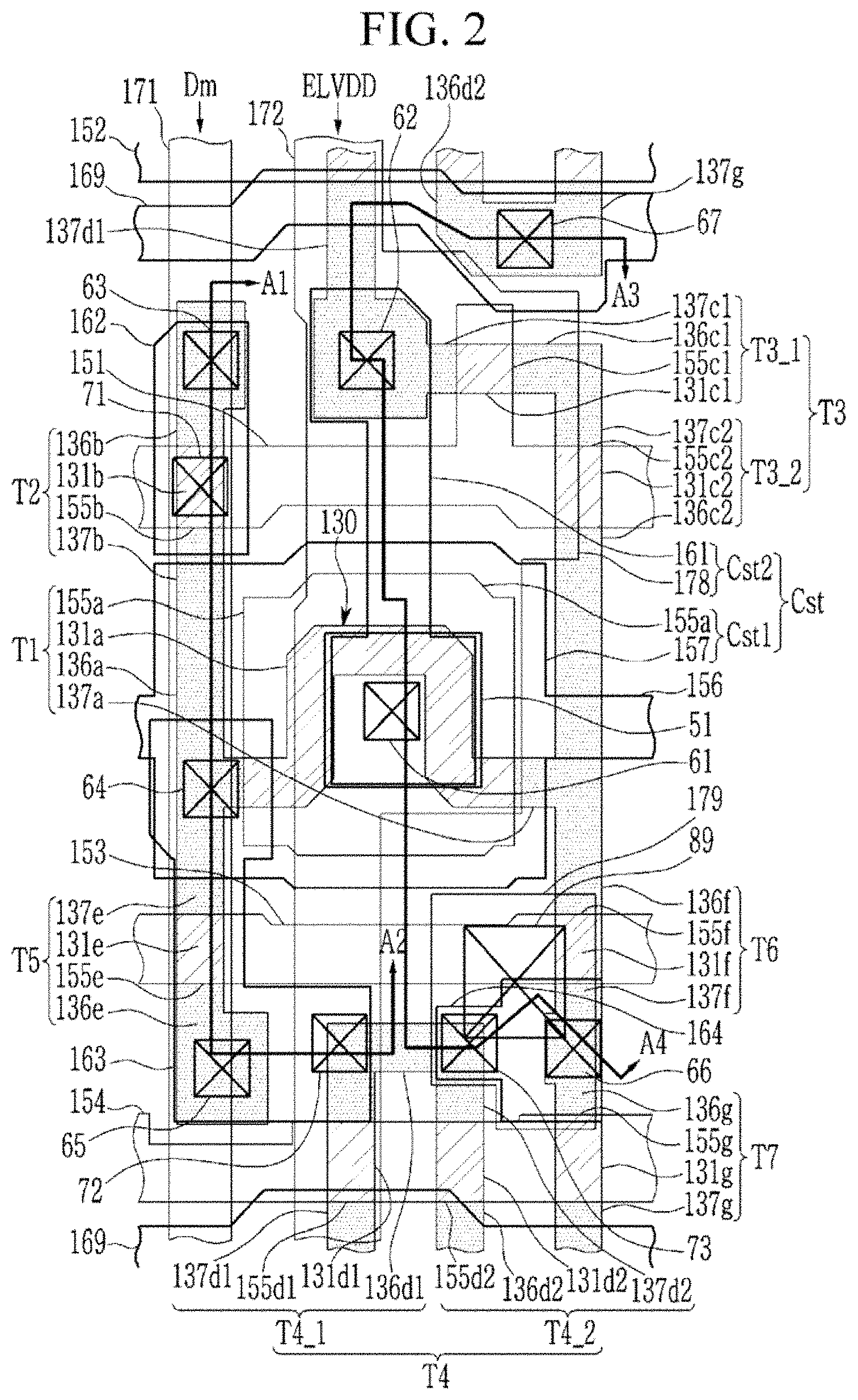 Patent US11785171 Figure 2 – Display device having an emission layer
