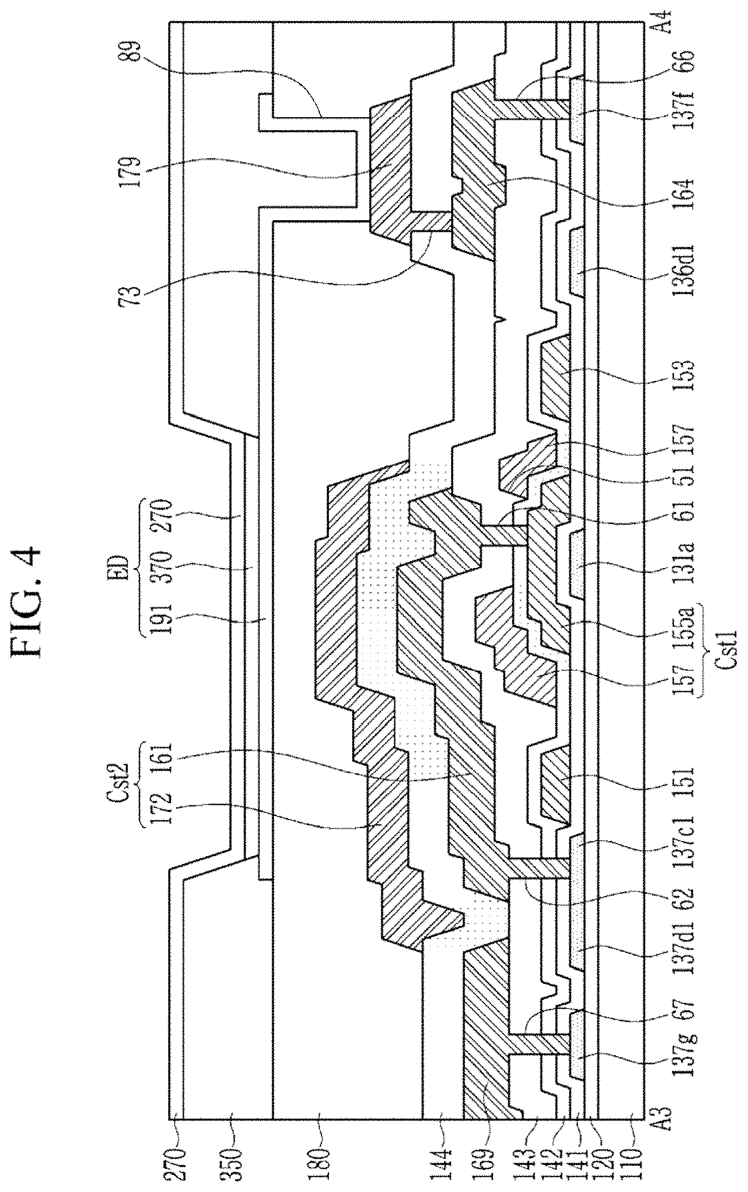 Patent US11785171 Figure 4 – Display device having an emission layer