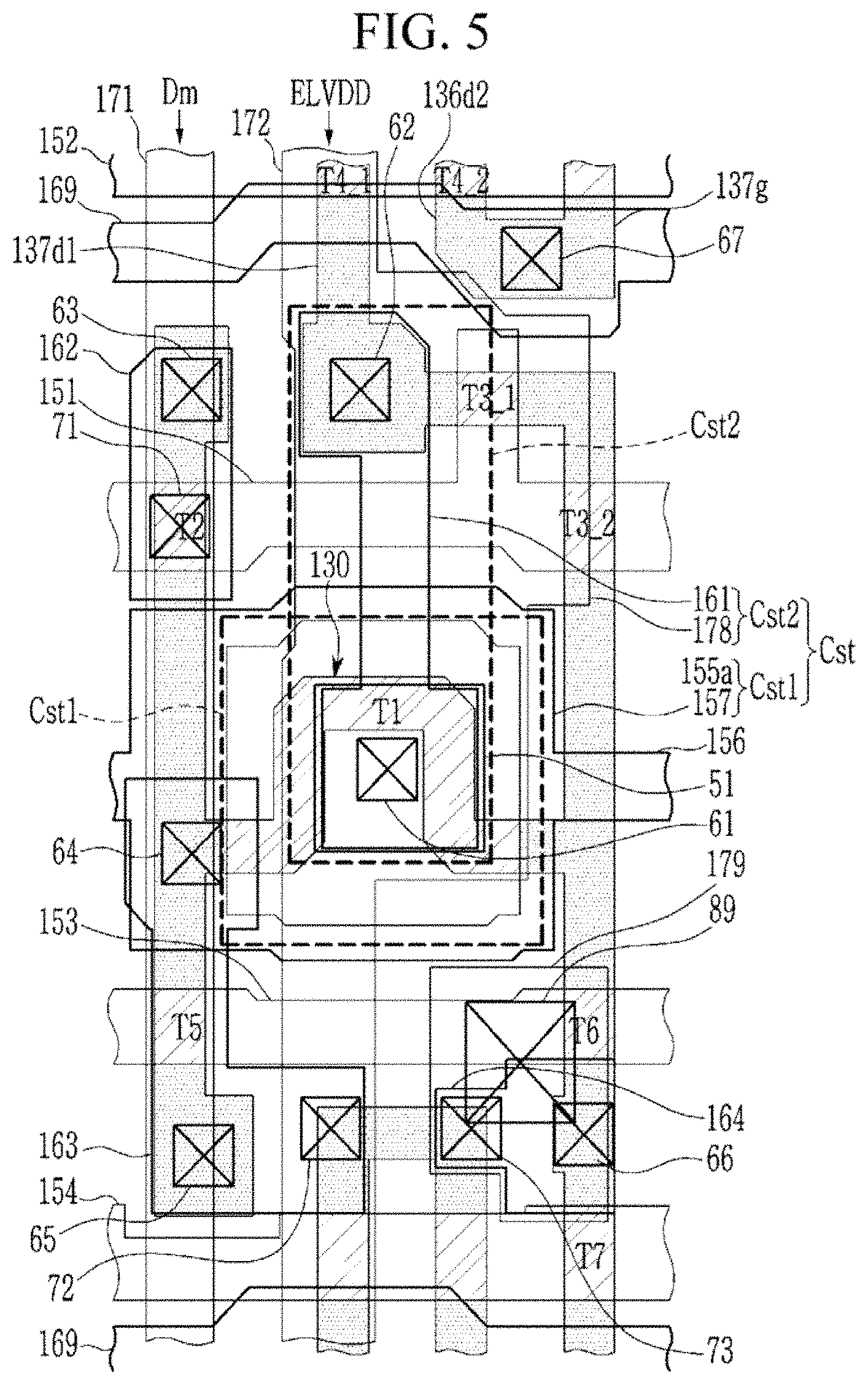 Patent US11785171 Figure 5 – Display device having an emission layer