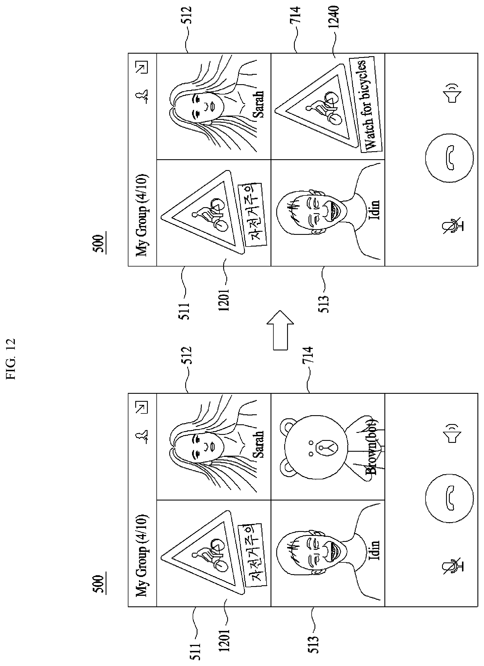 Patent US11785178 Figure 12 – Method, system, and non-transitory computer readable record medium for providing communication using video call bot