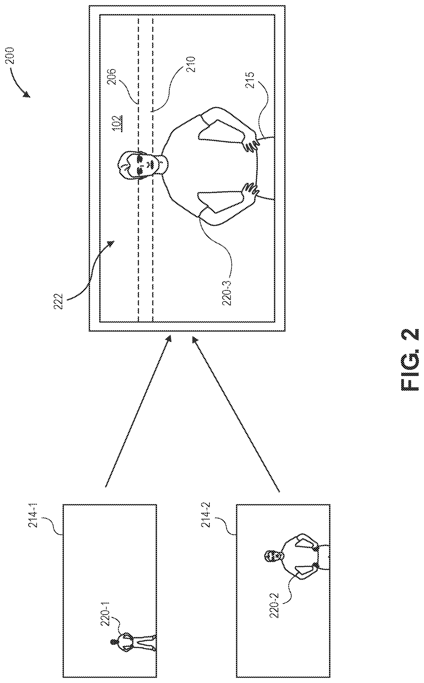 Patent US11785179 Figure 2 – Image and audio data processing to create mutual presence in a video conference