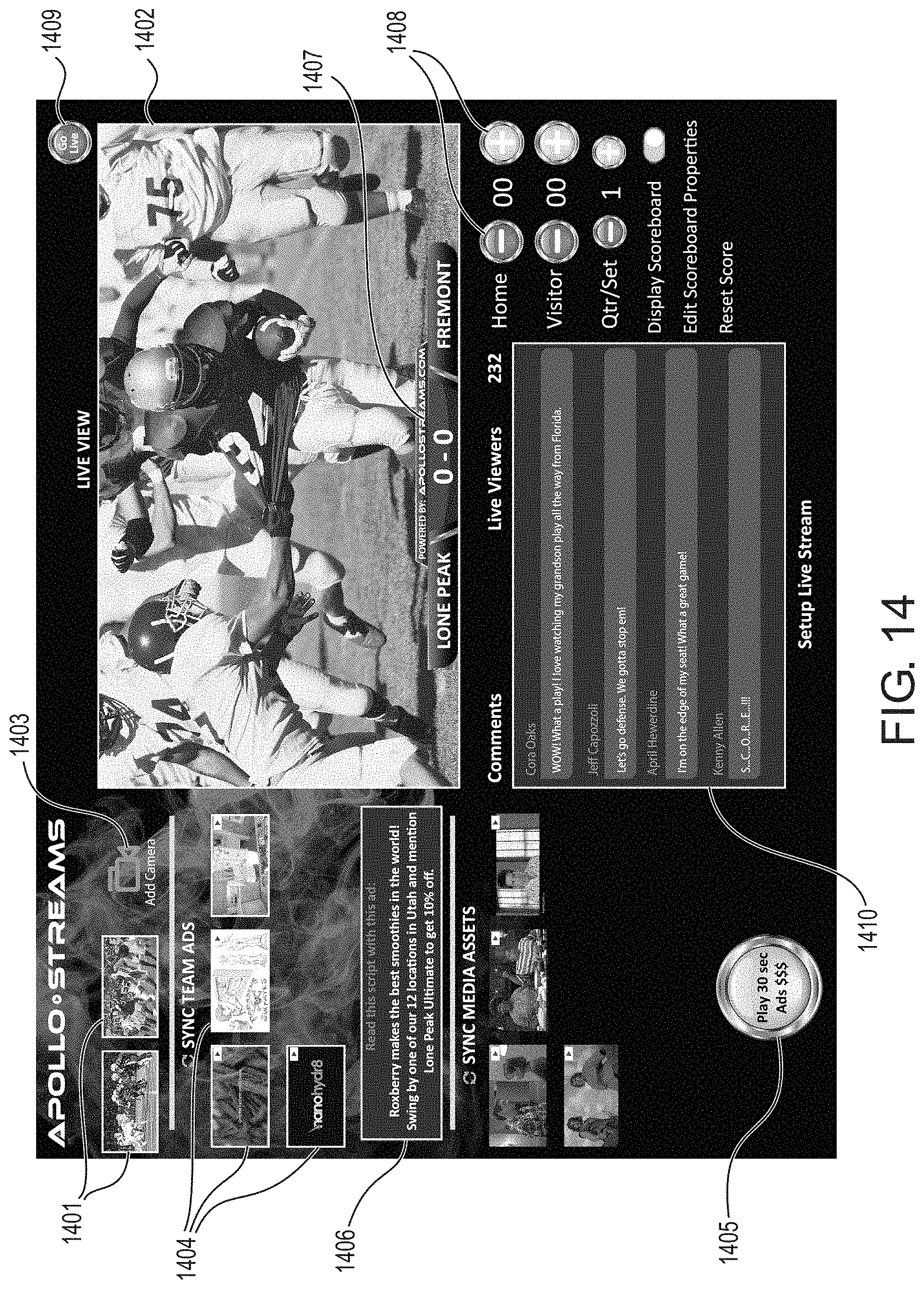 Patent US11785182 Figure 16 – System for transmitting data from an event
