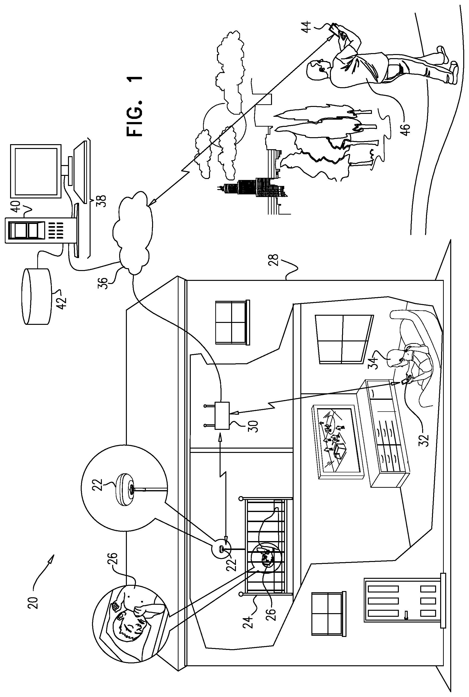Patent US11785187 Figure 1 – Monitoring camera and mount
