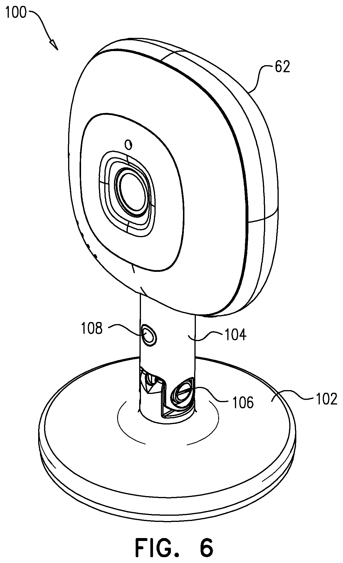 Patent US11785187 Figure 6 – Monitoring camera and mount