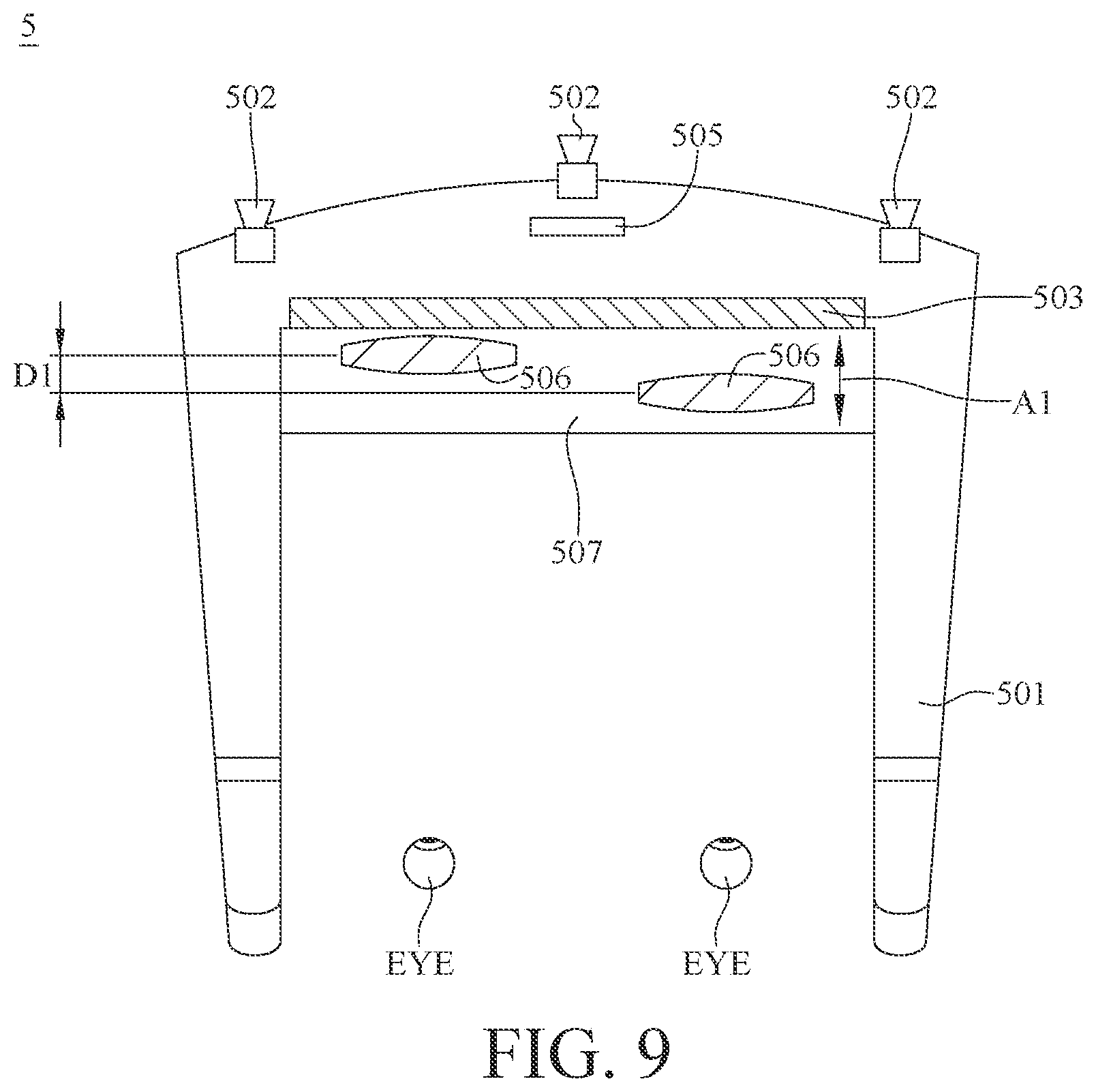 Patent US11785198 Figure 5 – Head-mounted device