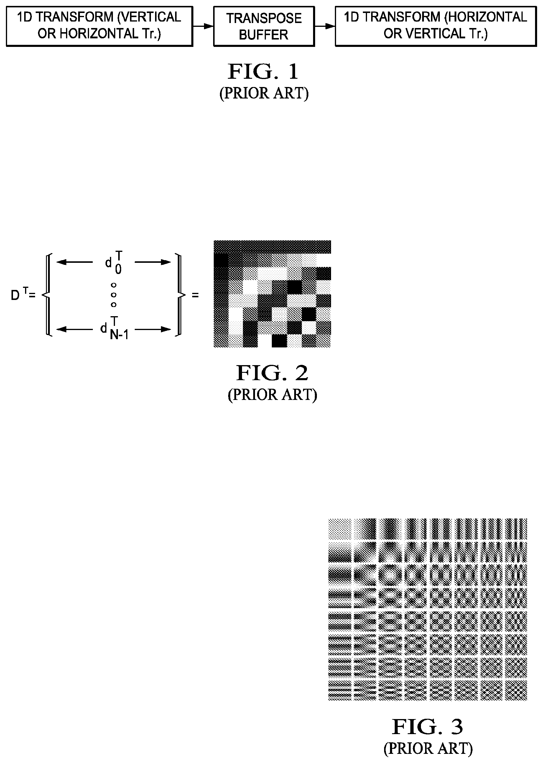 Patent US11785224 — Low-complexity two-dimensional (2D) separable transform design with transpose buffer management — Figure 1
