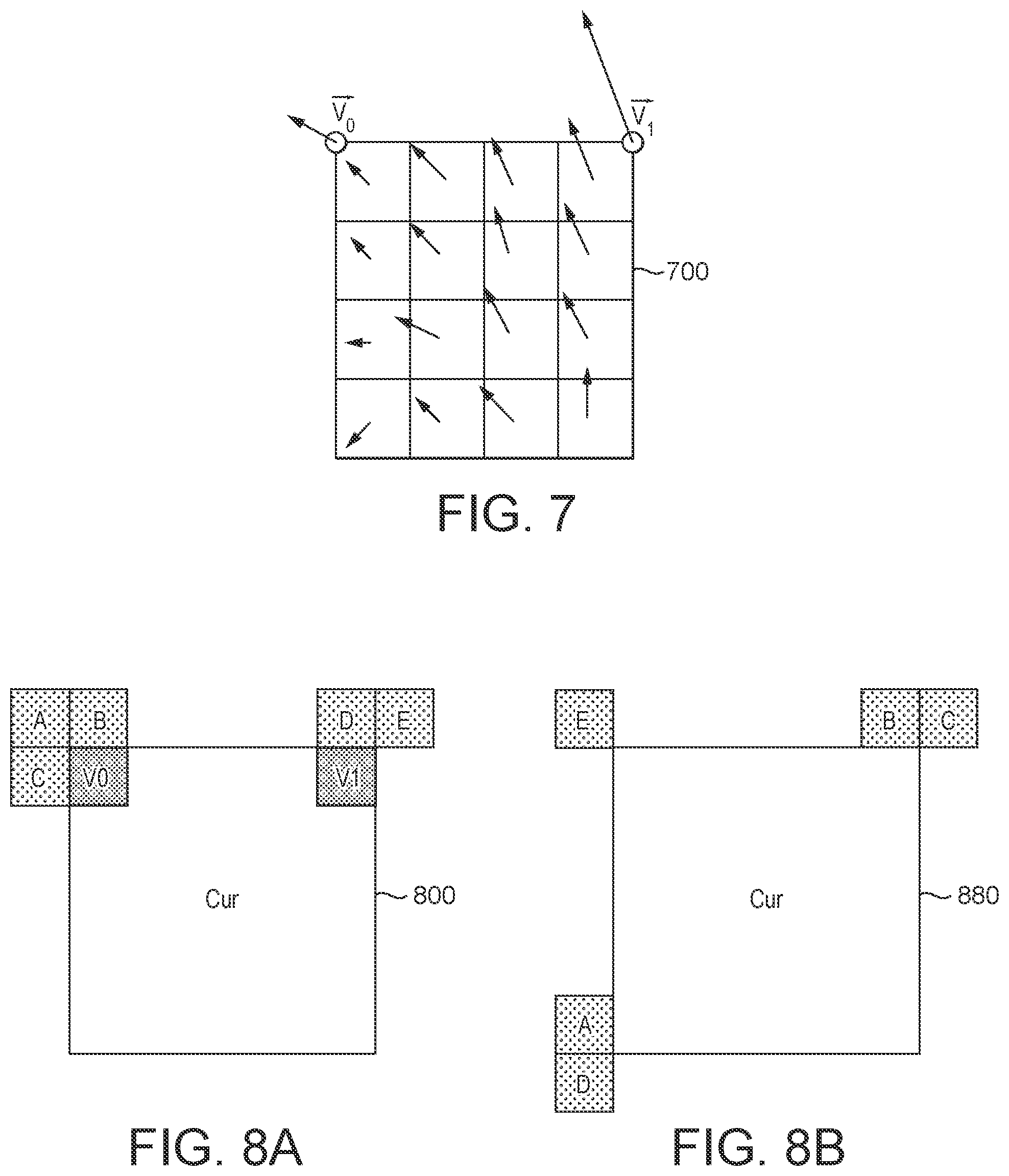 Patent US11785250 Figure 4 – Multiple predictor candidates for motion compensation