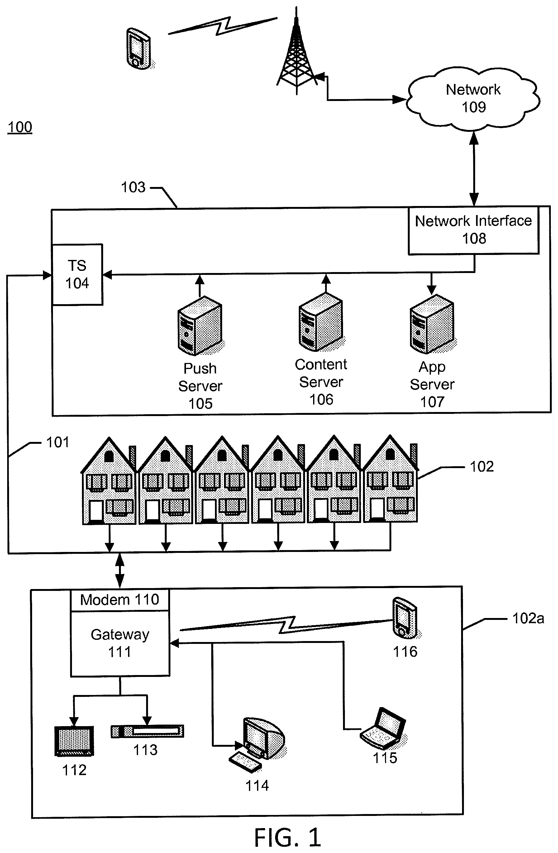 Patent US11785269 Figure 1 – Content item transmission