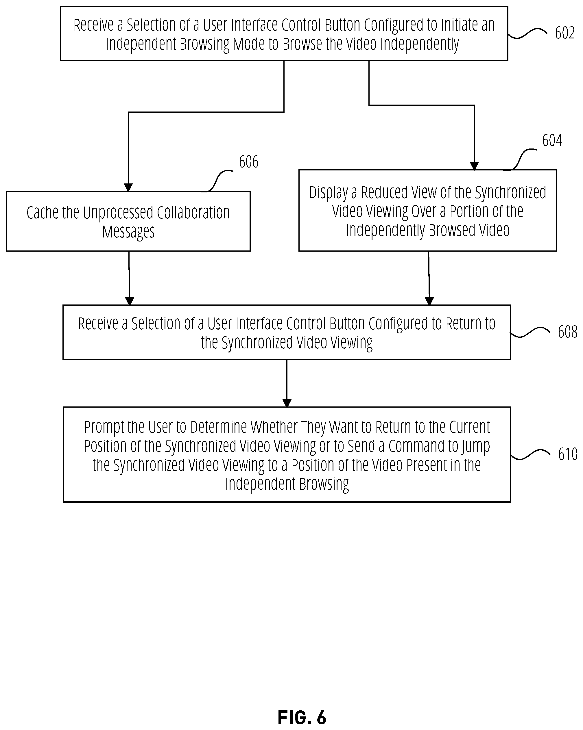 Patent US11785279 Figure 6 – Synchronized video viewing using a logical clock