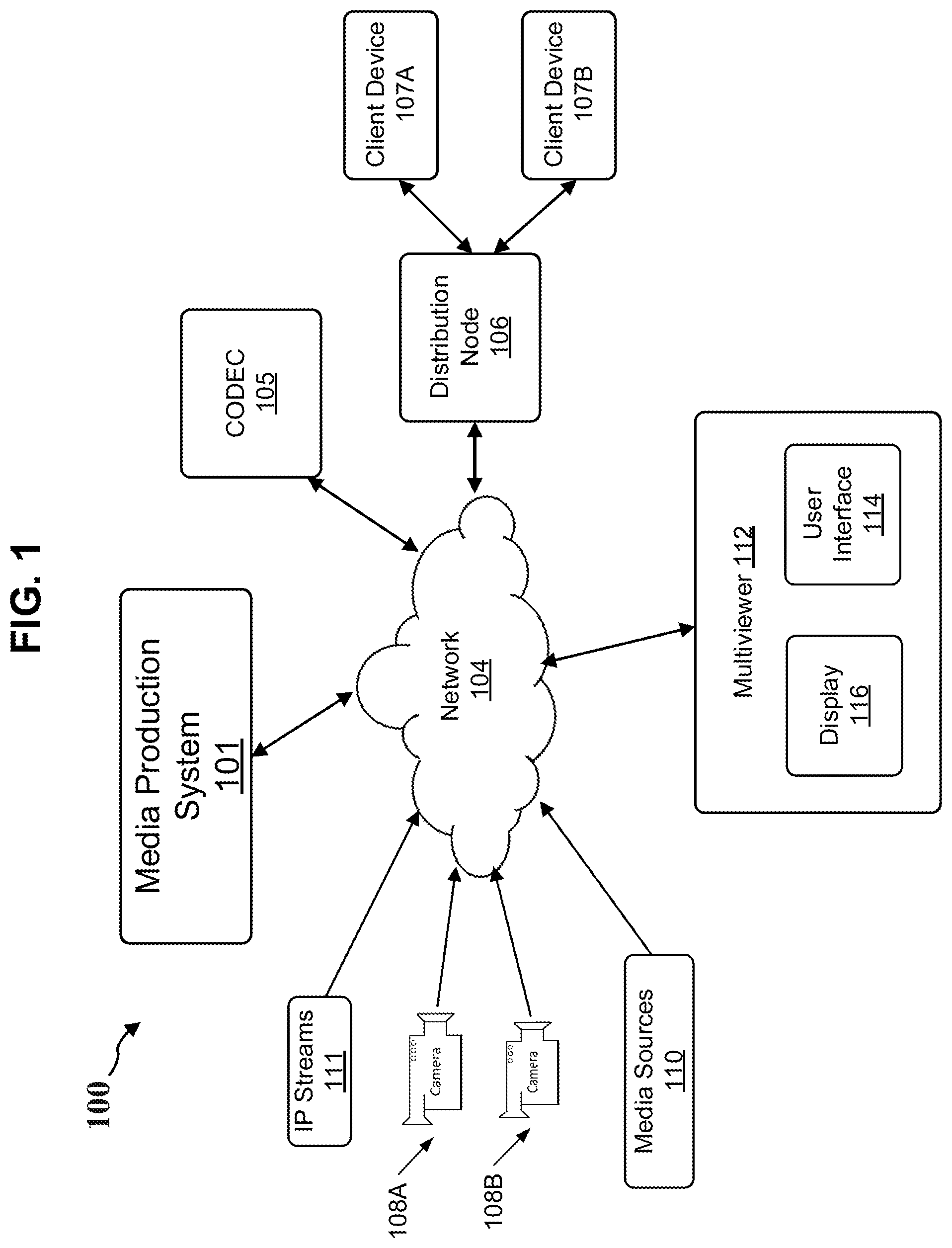 Patent US11785281 Figure 1 – System and method for decimation of image data for multiviewer display