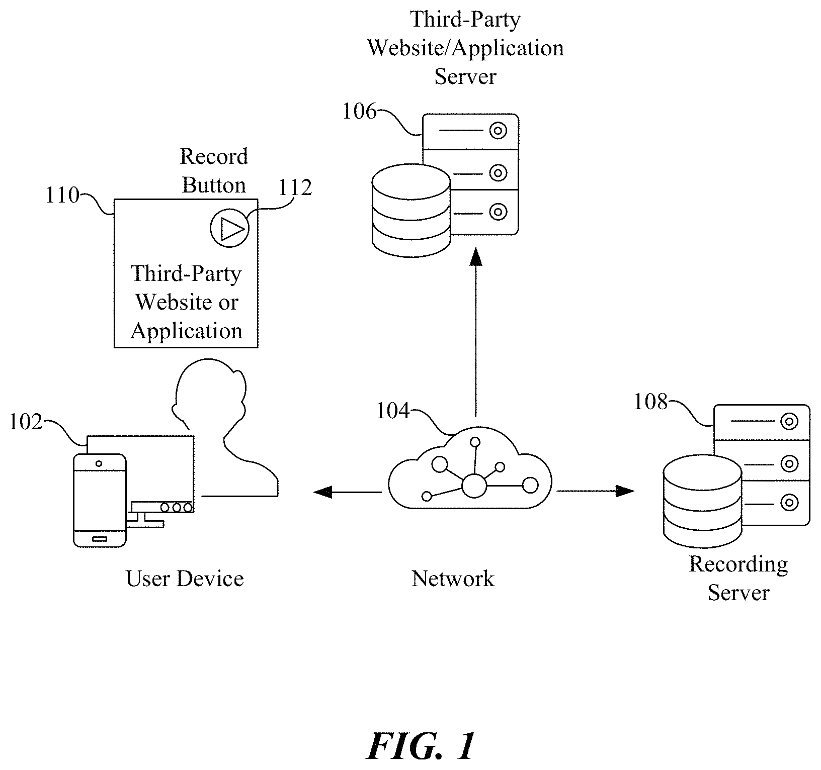 Patent US11785282 Figure 1 – Web-hosted video recording and associated systems and methods