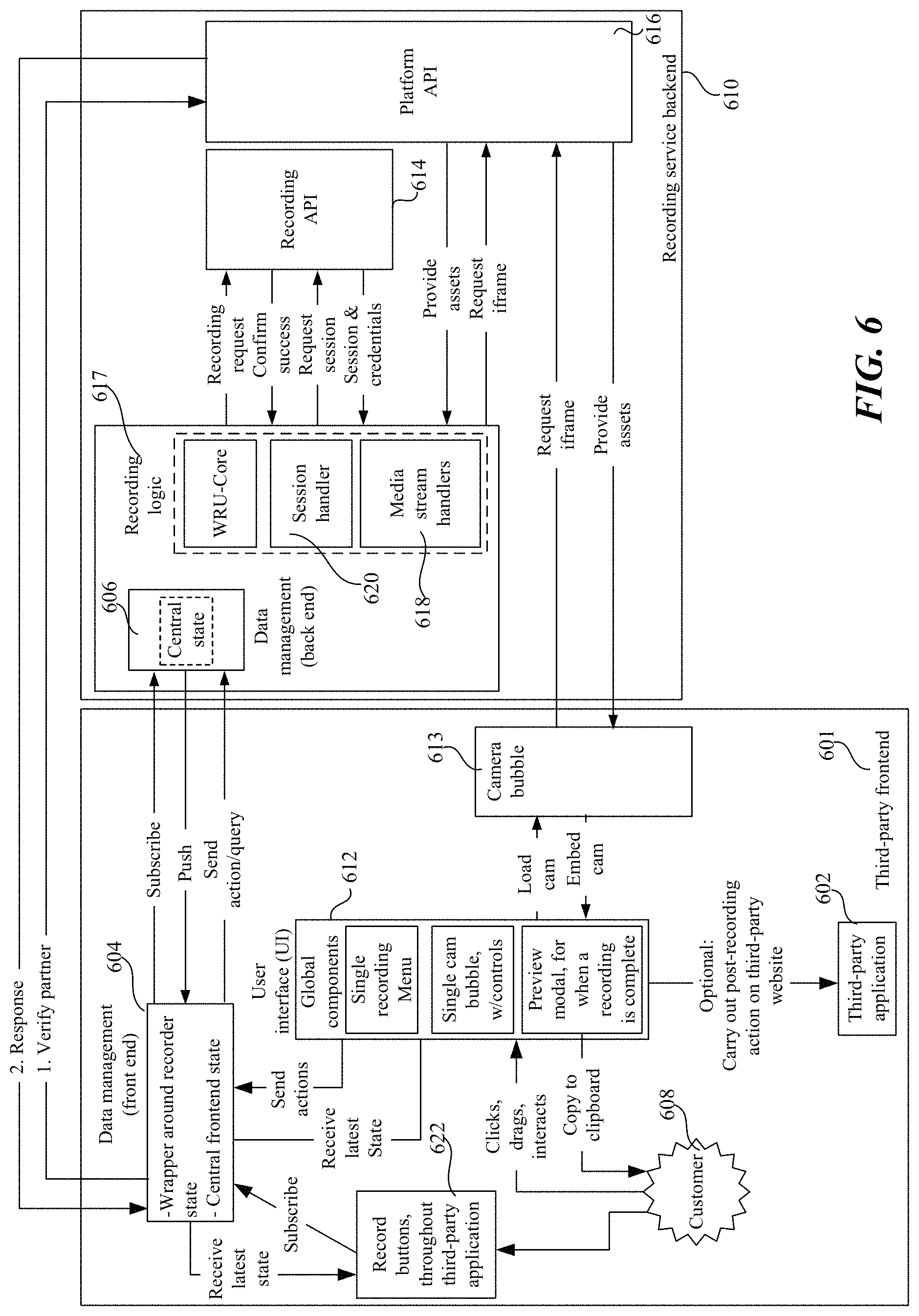 Patent US11785282 Figure 6 – Web-hosted video recording and associated systems and methods
