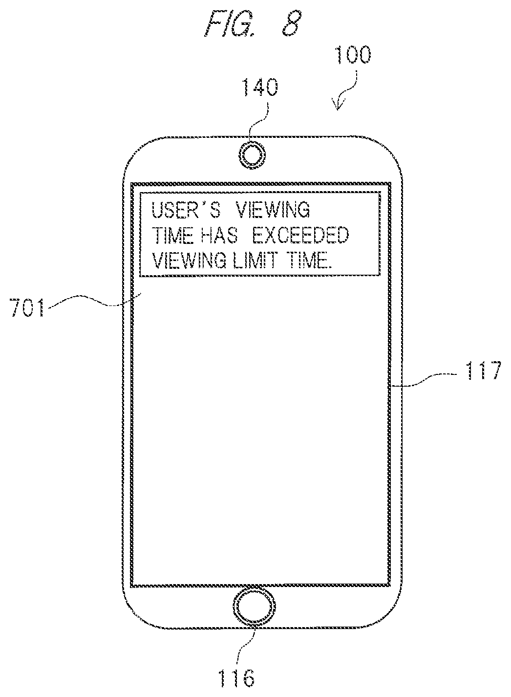 Patent US11785292 Figure 8 – Information processing terminal and system