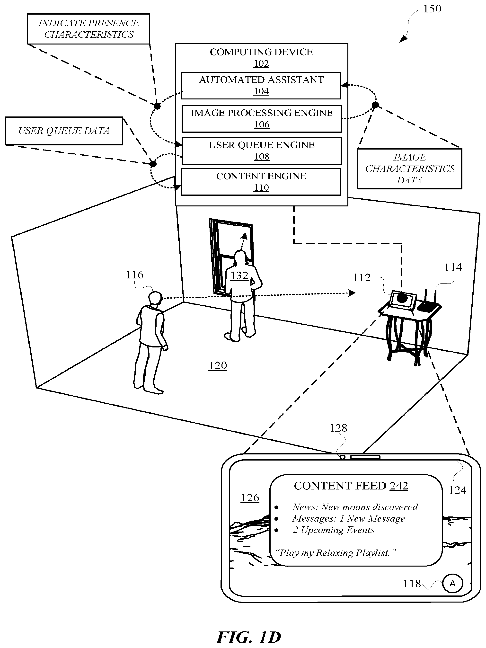Patent US11785295 Figure 4 – Assigning priority for an automated assistant according to a dynamic user queue and/or multimodality presence detection