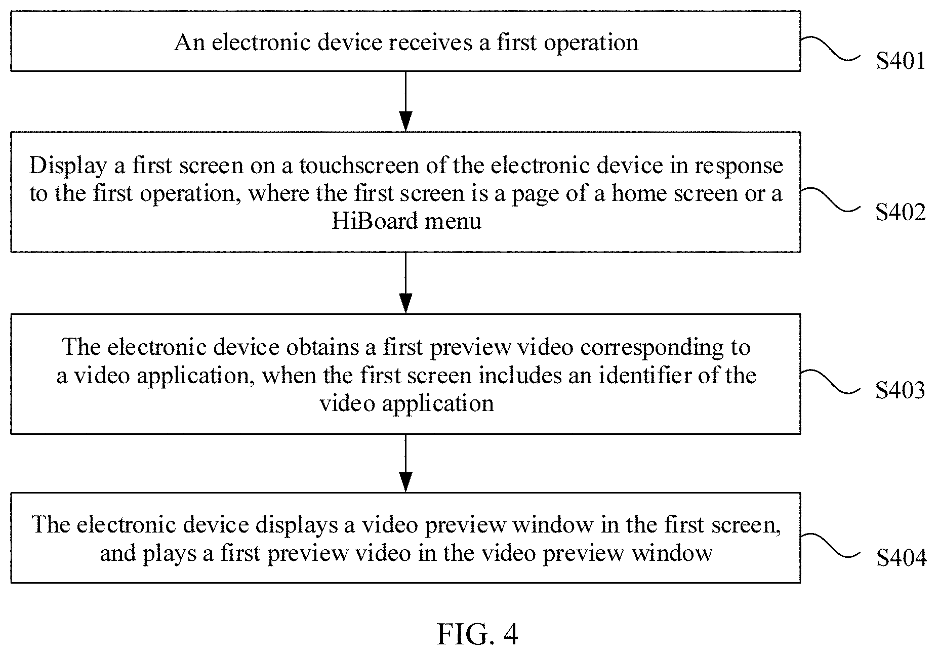 Patent US11785304 Figure 6 – Video preview method and electronic device