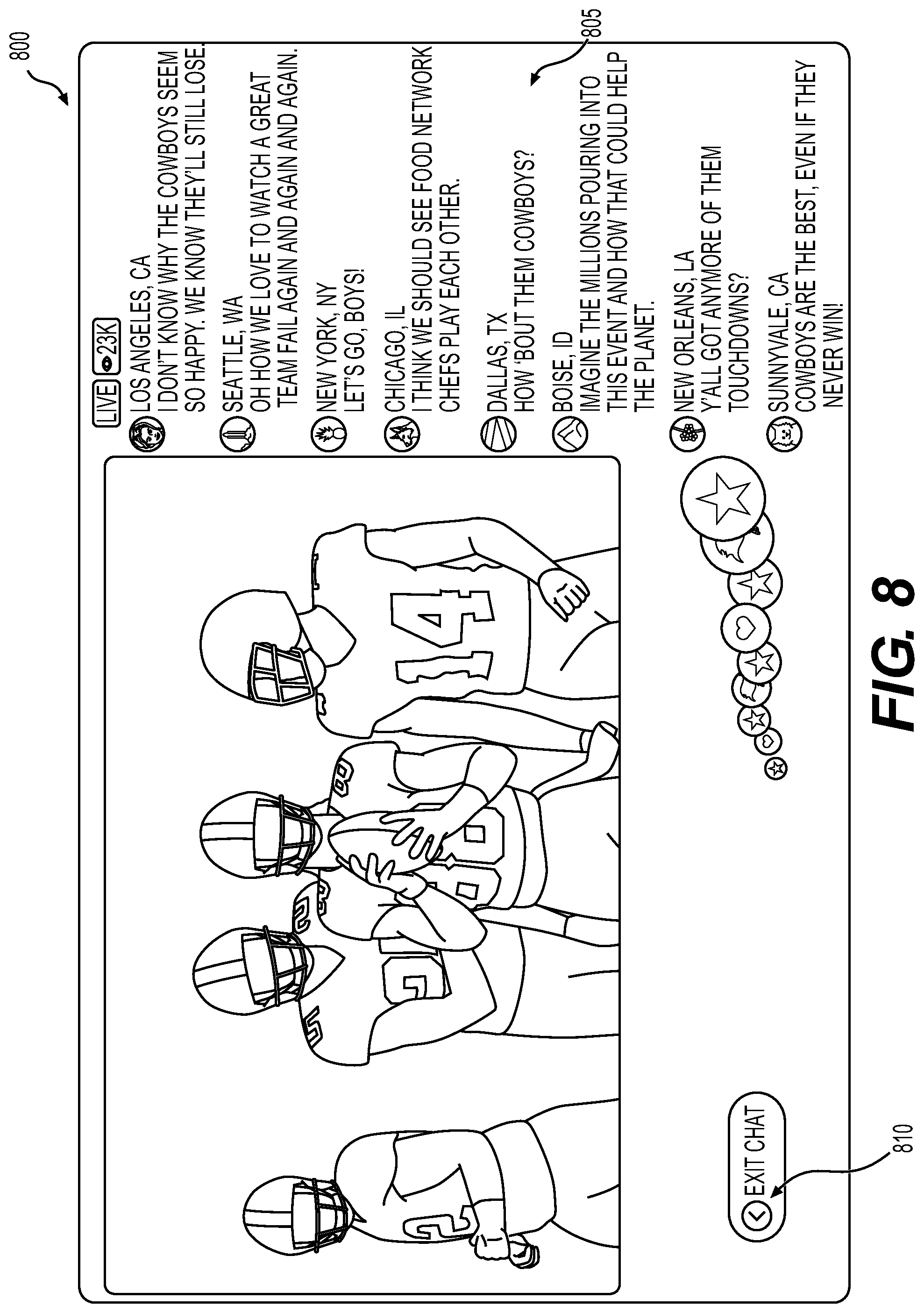 Patent US11785307 Figure 9 – Systems and methods for synchronous group device transmission of live streaming media and related user interfaces