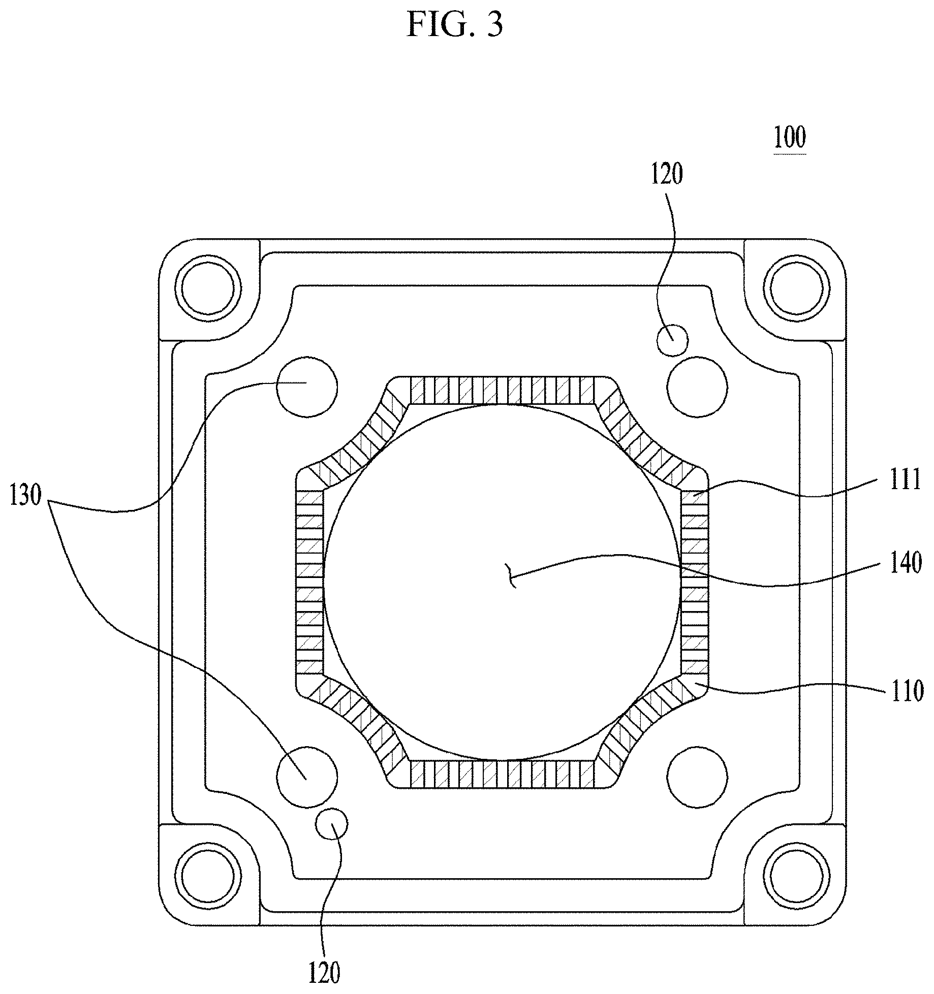 Patent US11785318 Figure 3 – Camera module including a housing with an adhesion surface