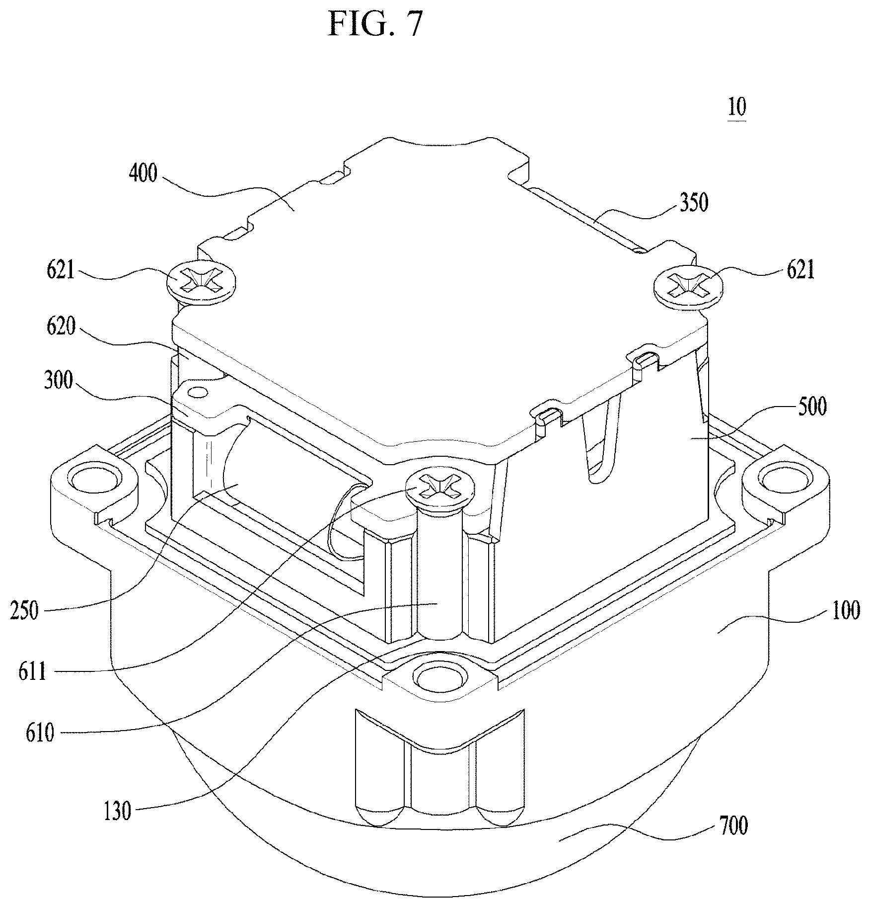 Patent US11785318 Figure 7 – Camera module including a housing with an adhesion surface