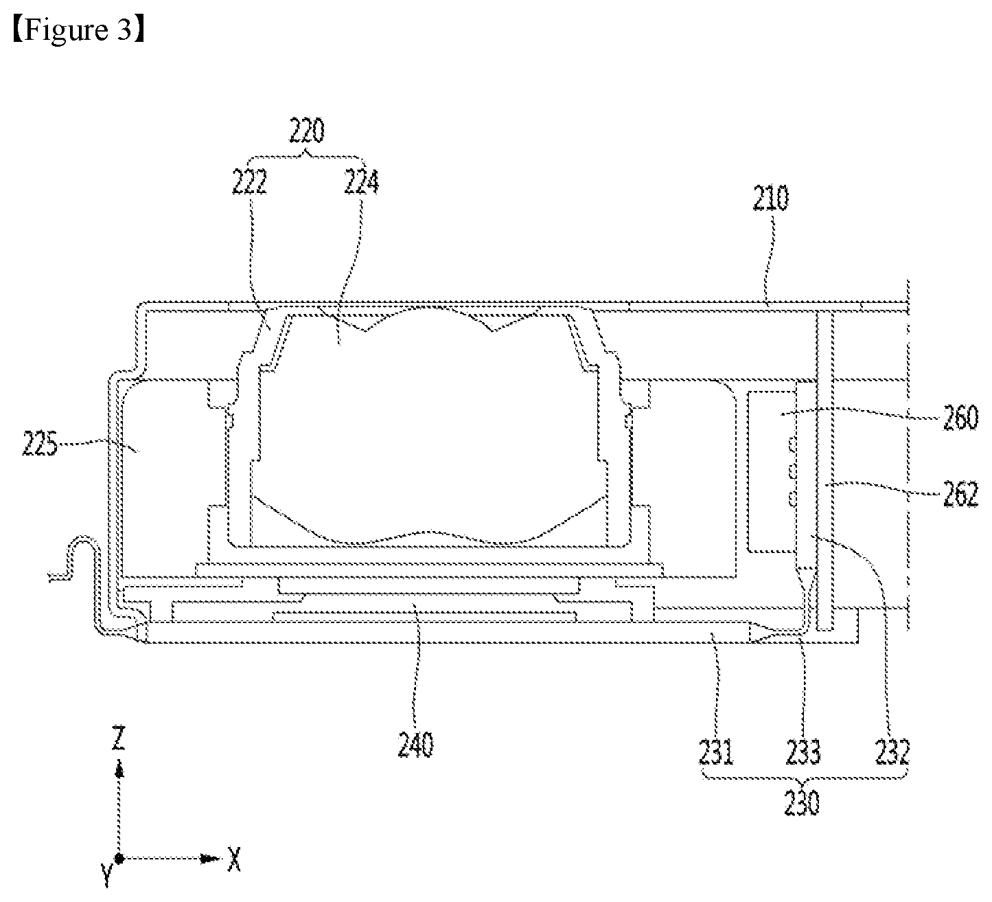 Patent US11785319 Figure 3 – Camera module having gyro sensor and camera including the same