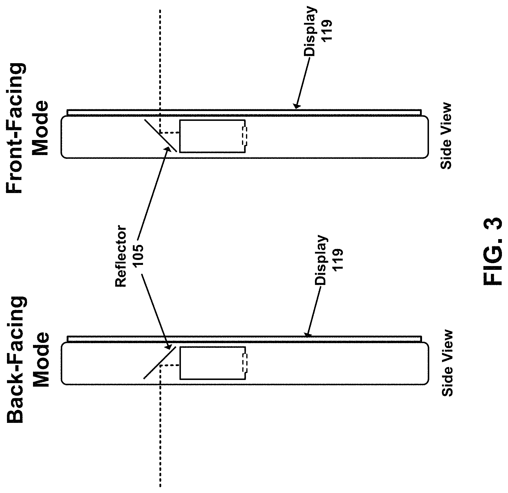 Patent US11785322 Figure 8 – Forming combined image by imaging system with rotatable reflector