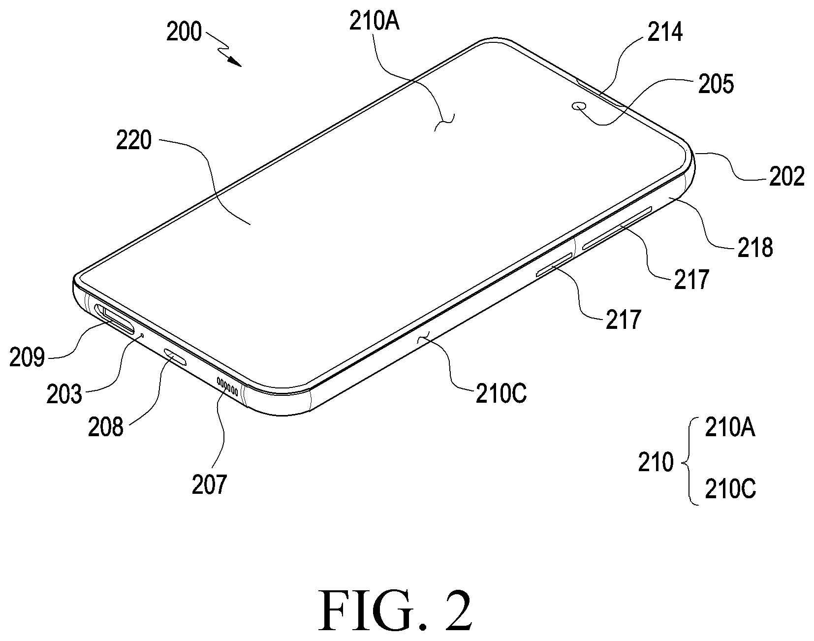 Patent US11785323 Figure 2 – Camera module including refractive member and electronic device including refractive member