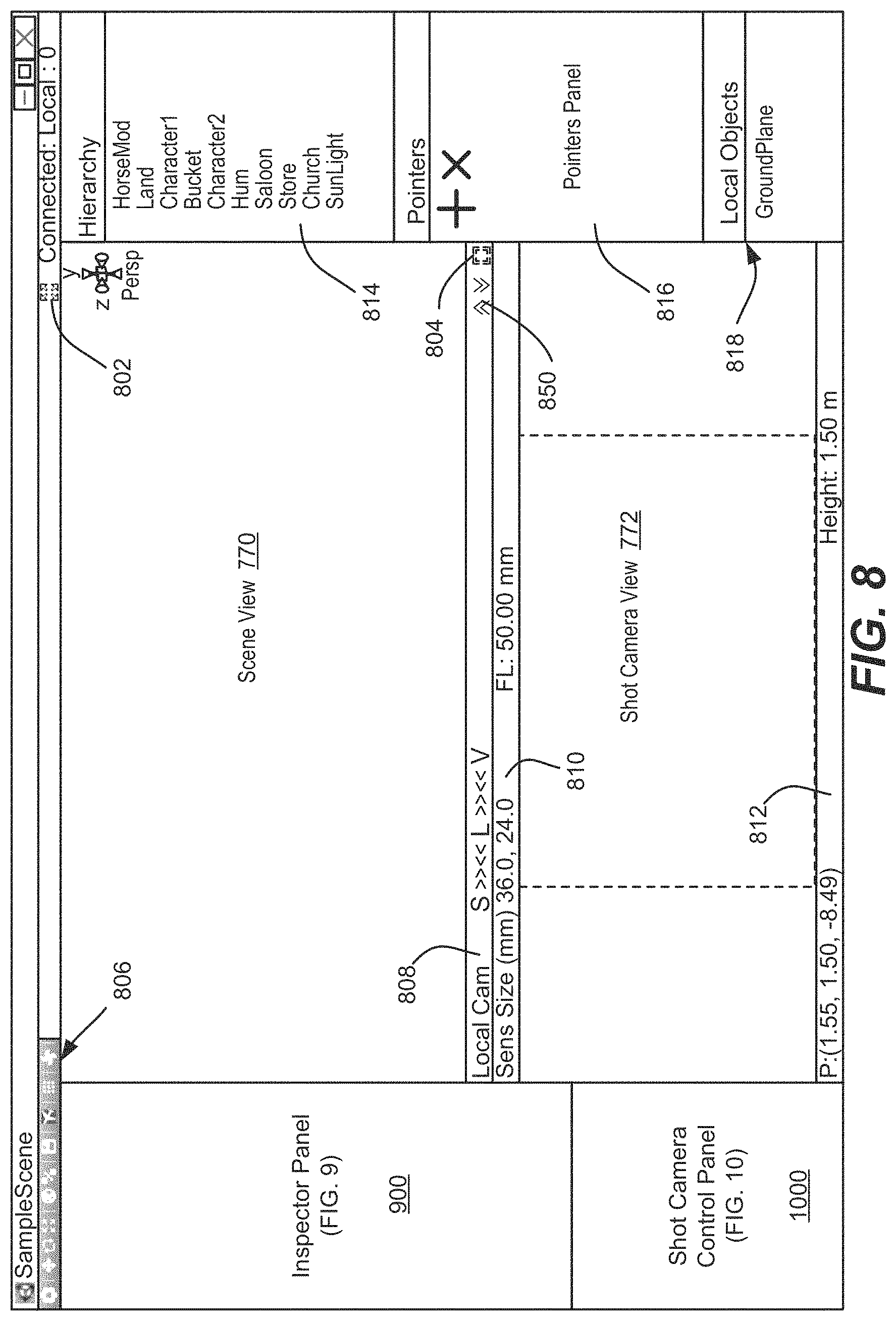 Patent US11785332 Figure 8 – Production shot design system