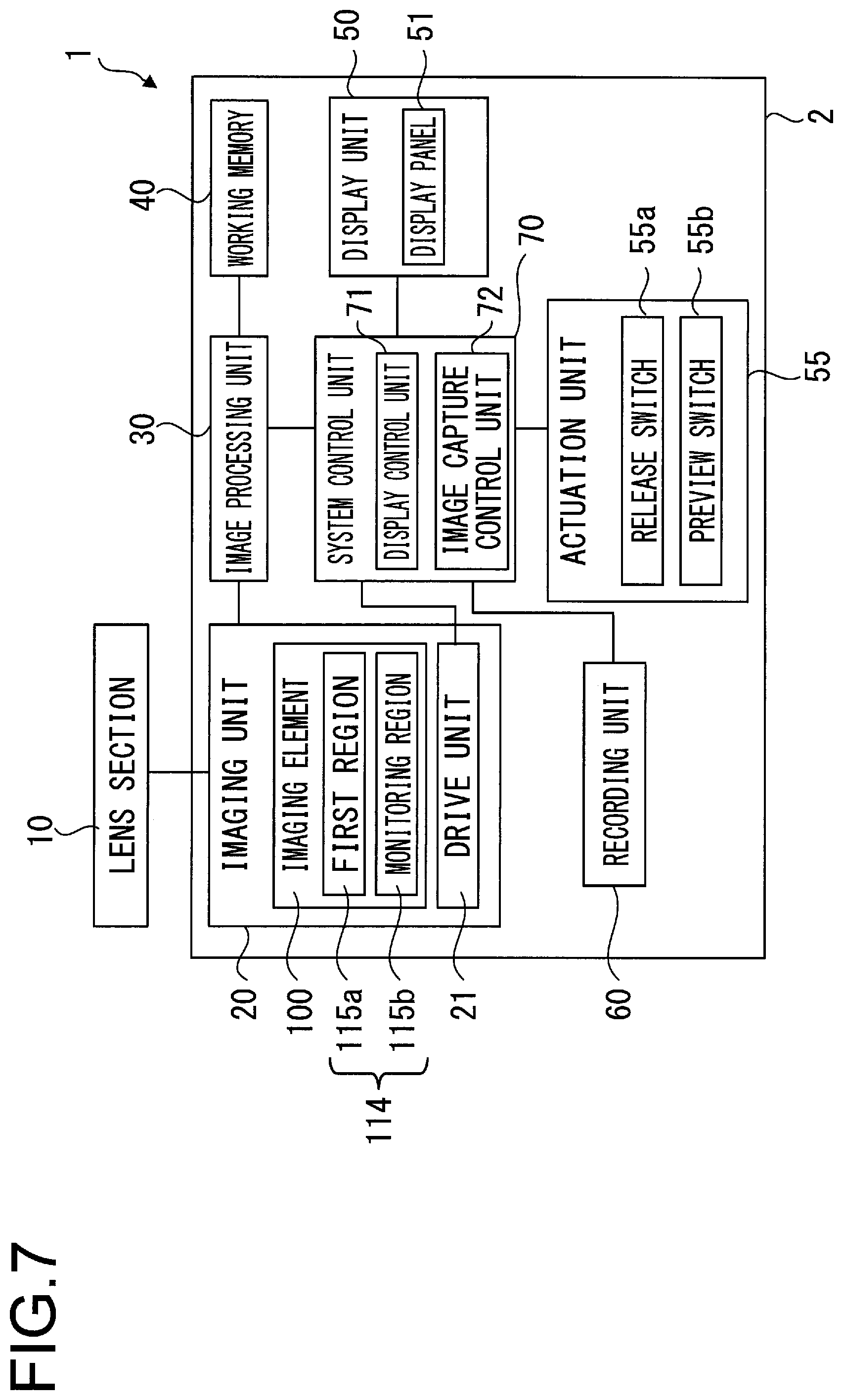 Patent US11785345 Figure 7 – Electronic device, imaging device, and imaging element for obtaining exposure of each area of image