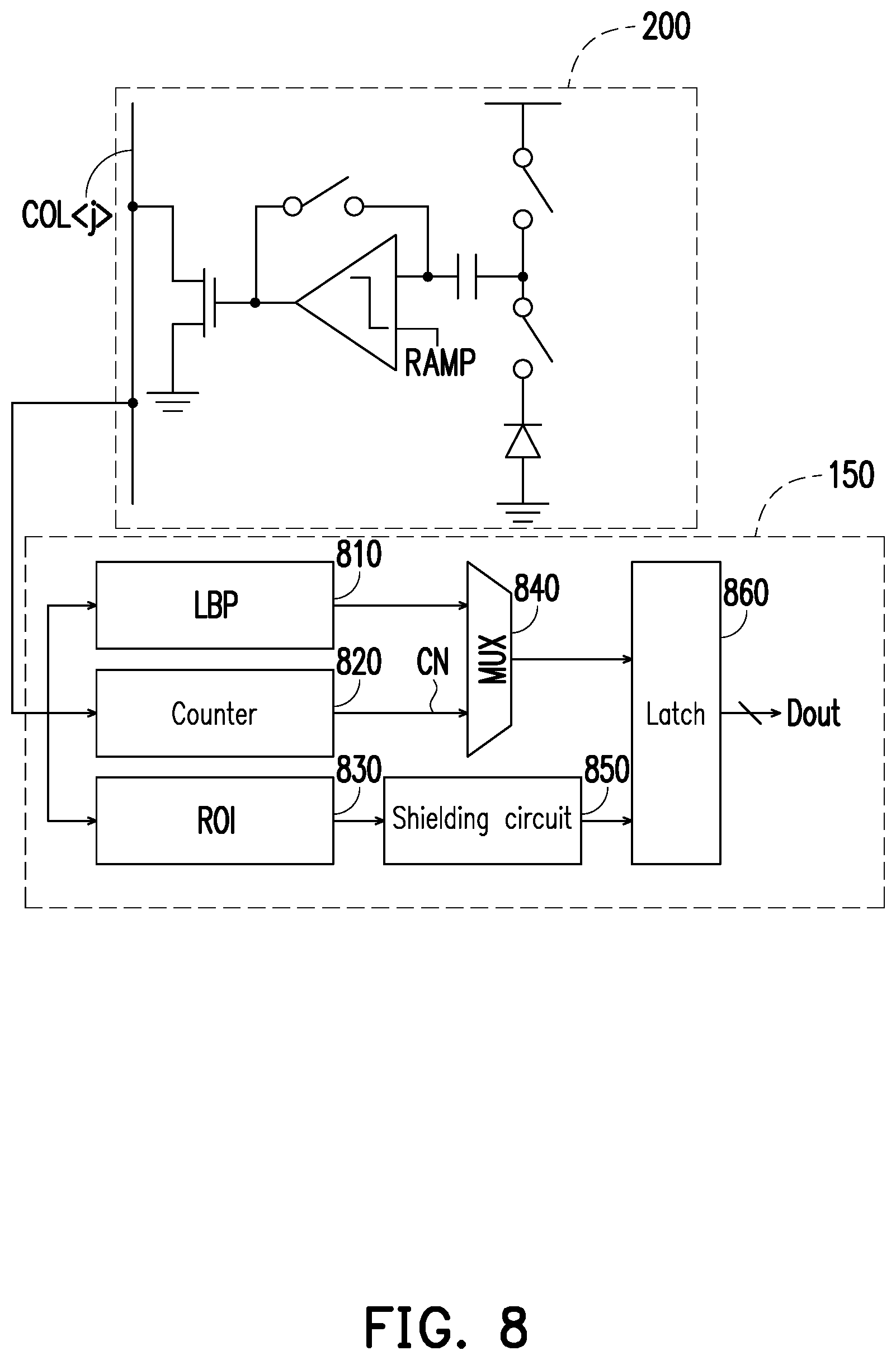 Patent US11785353 Figure 8 – Image sensor chip and sensing method thereof