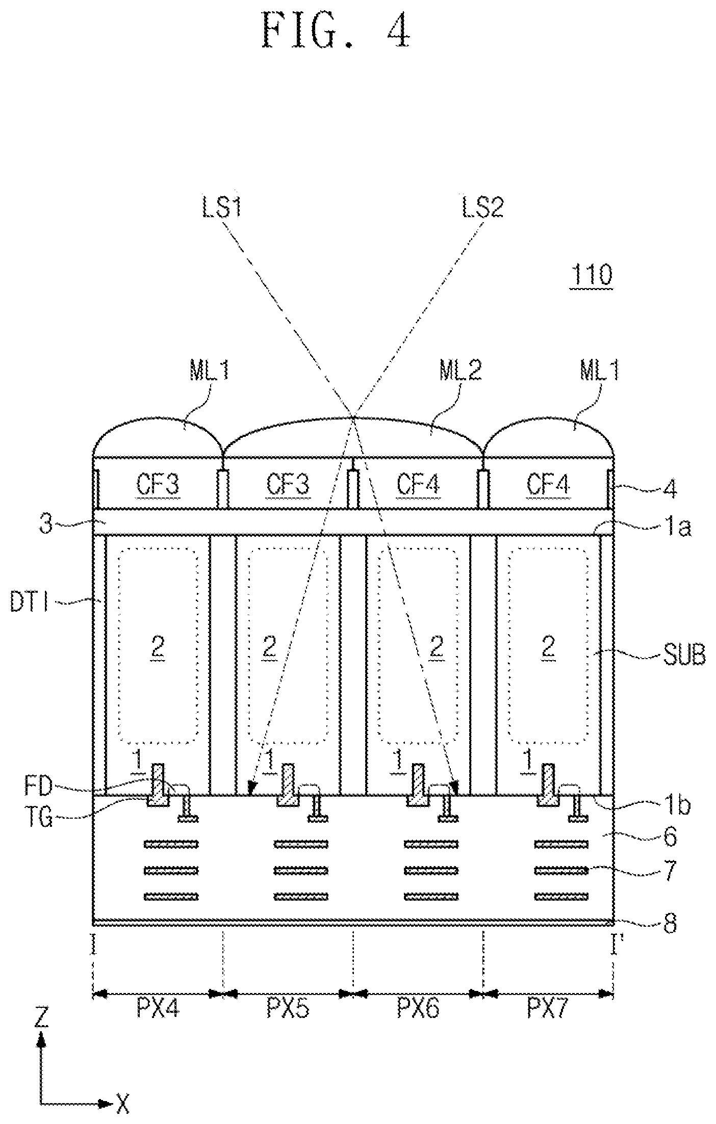 Patent US11785355 Figure 4 – Image sensor configured to improve artifact in binning mode