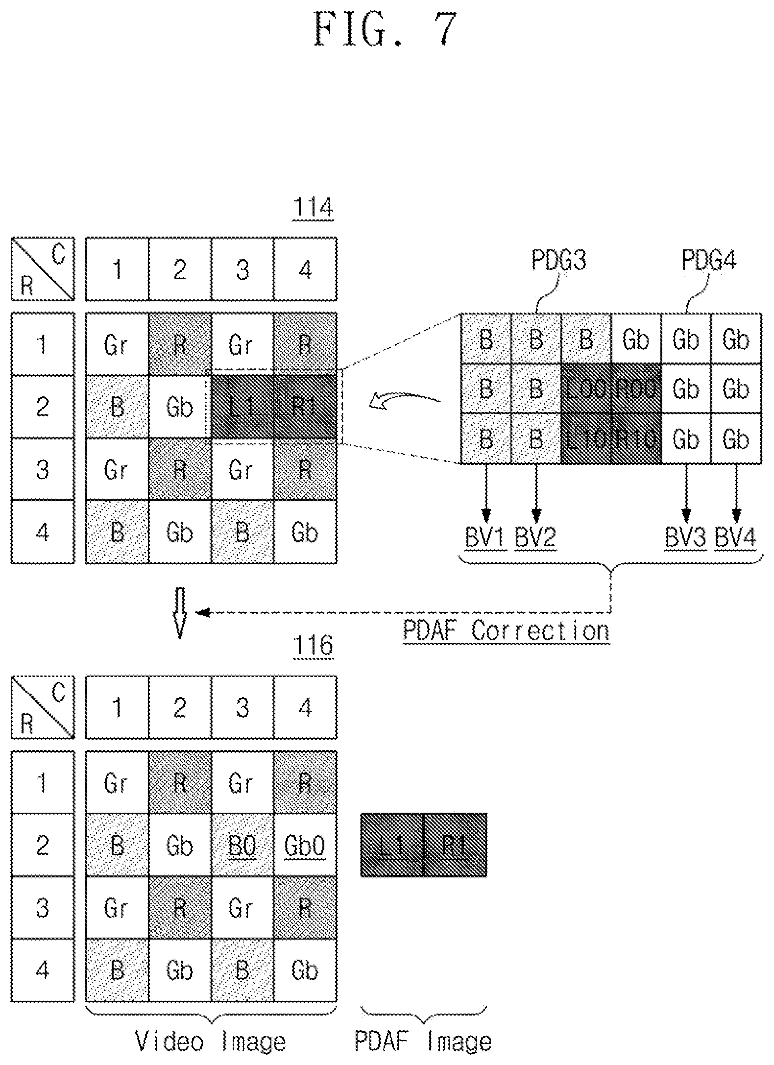 Patent US11785355 Figure 7 – Image sensor configured to improve artifact in binning mode