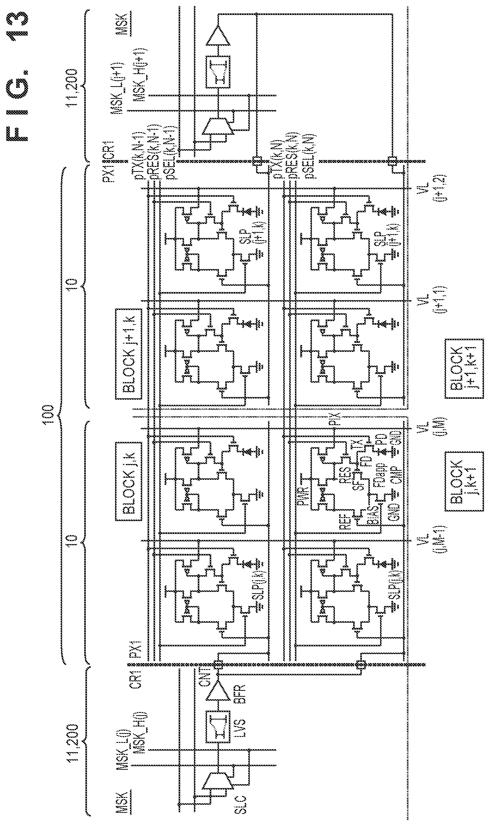 Patent US11785356 Figure 19 – Photoelectric conversion device with mask circuits