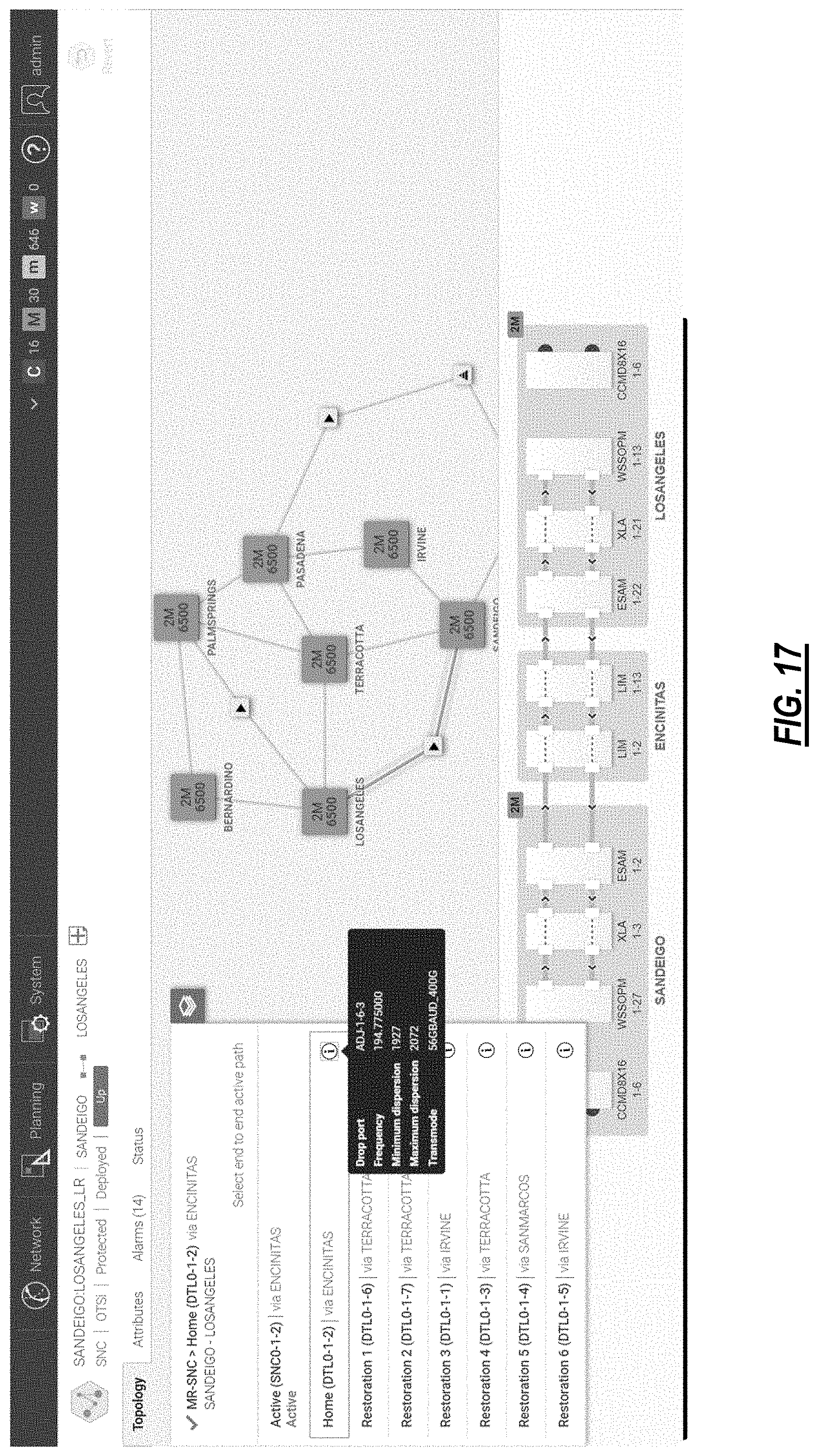 Patent US11785365 Figure 14 – Interworking between variable capacity optical layer and ethernet/IP/MPLS layer