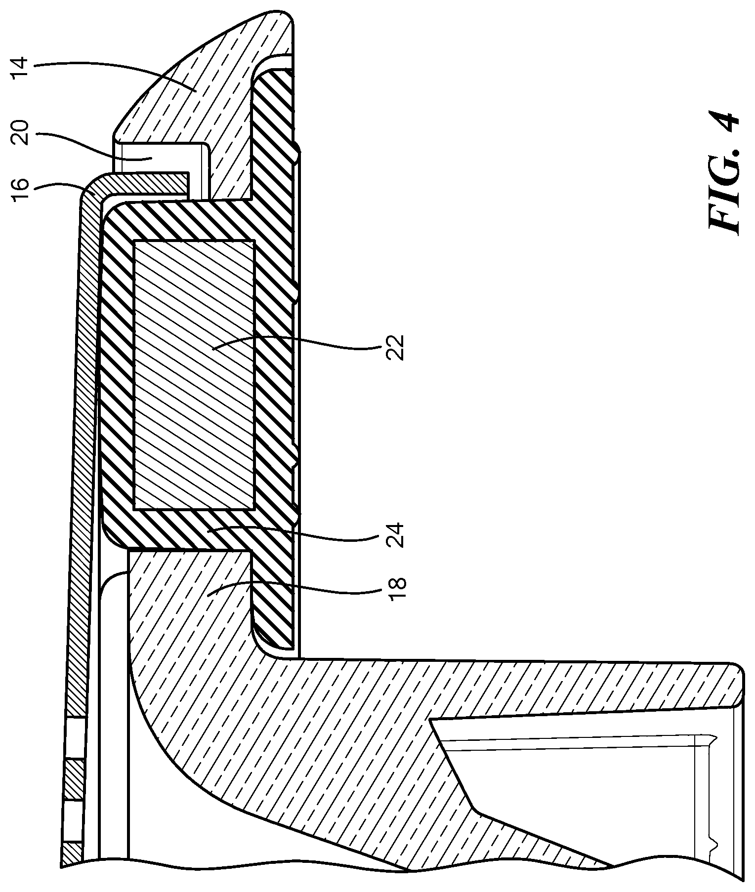 Patent US11785366 Figure 4 – Magnetic loudspeaker grill mounting system