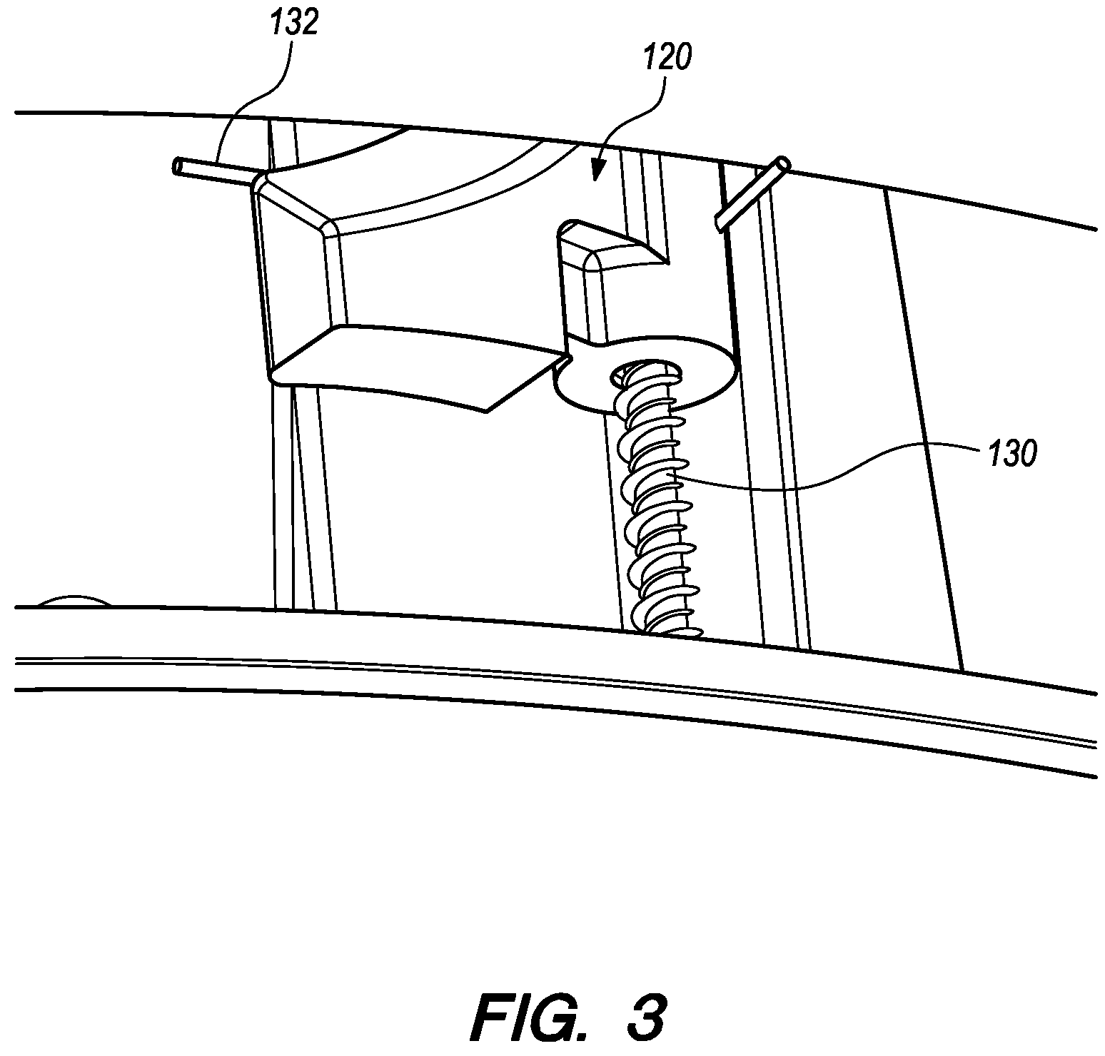 Patent US11785367 Figure 3 – Speaker mount with spring-loaded latch