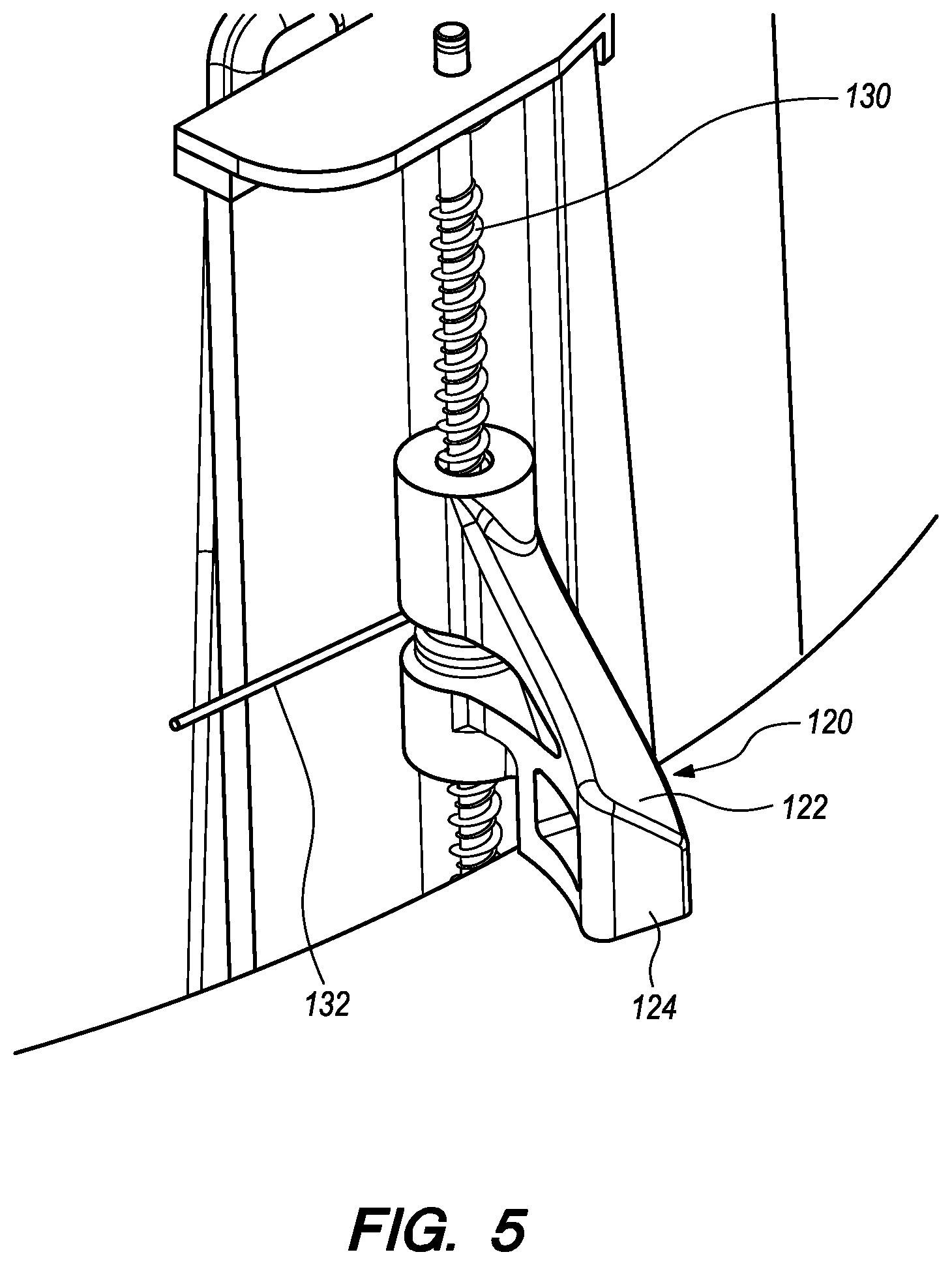 Patent US11785367 Figure 5 – Speaker mount with spring-loaded latch