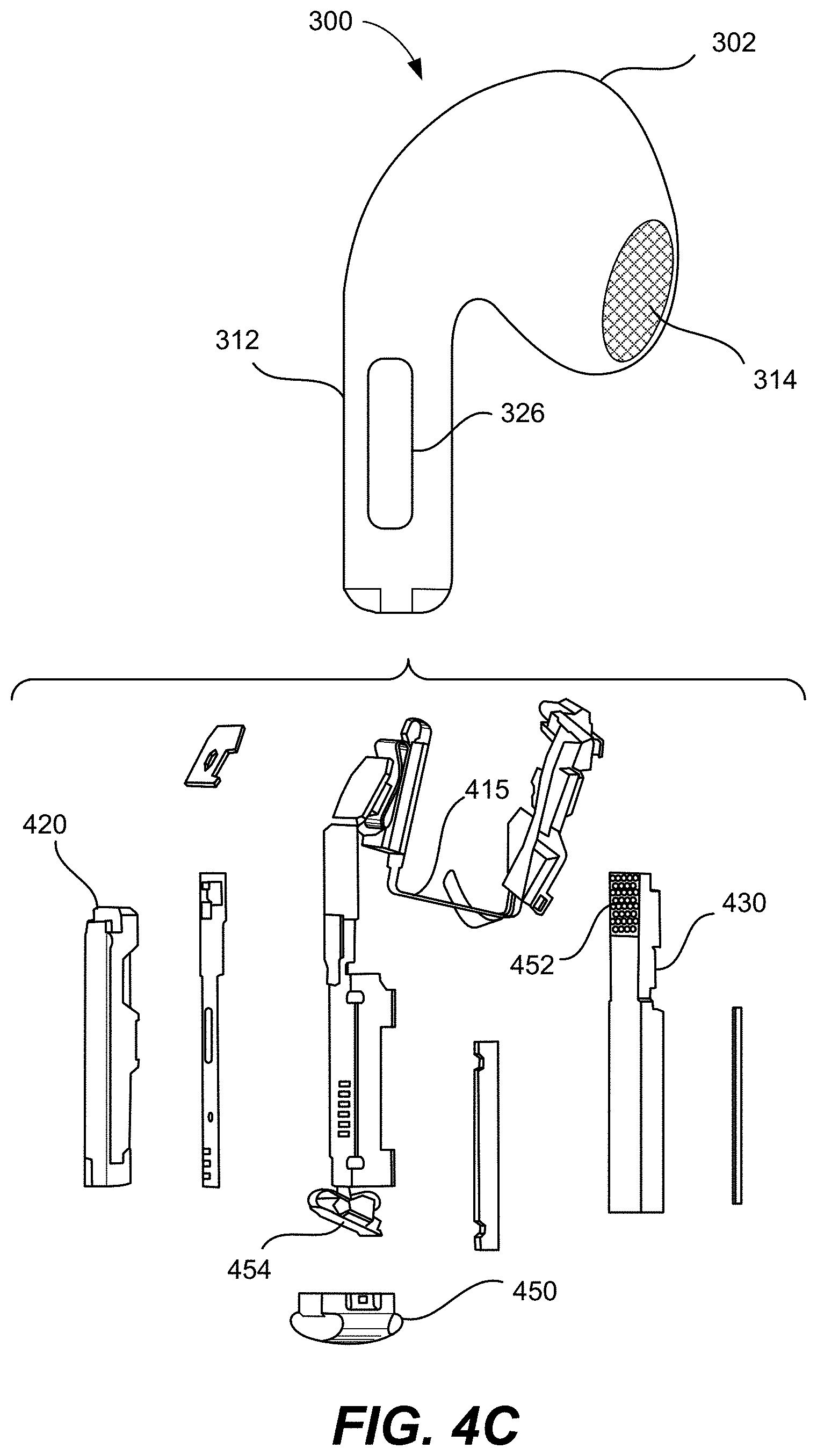 Patent US11785372 Figure 8 – Wireless listening device
