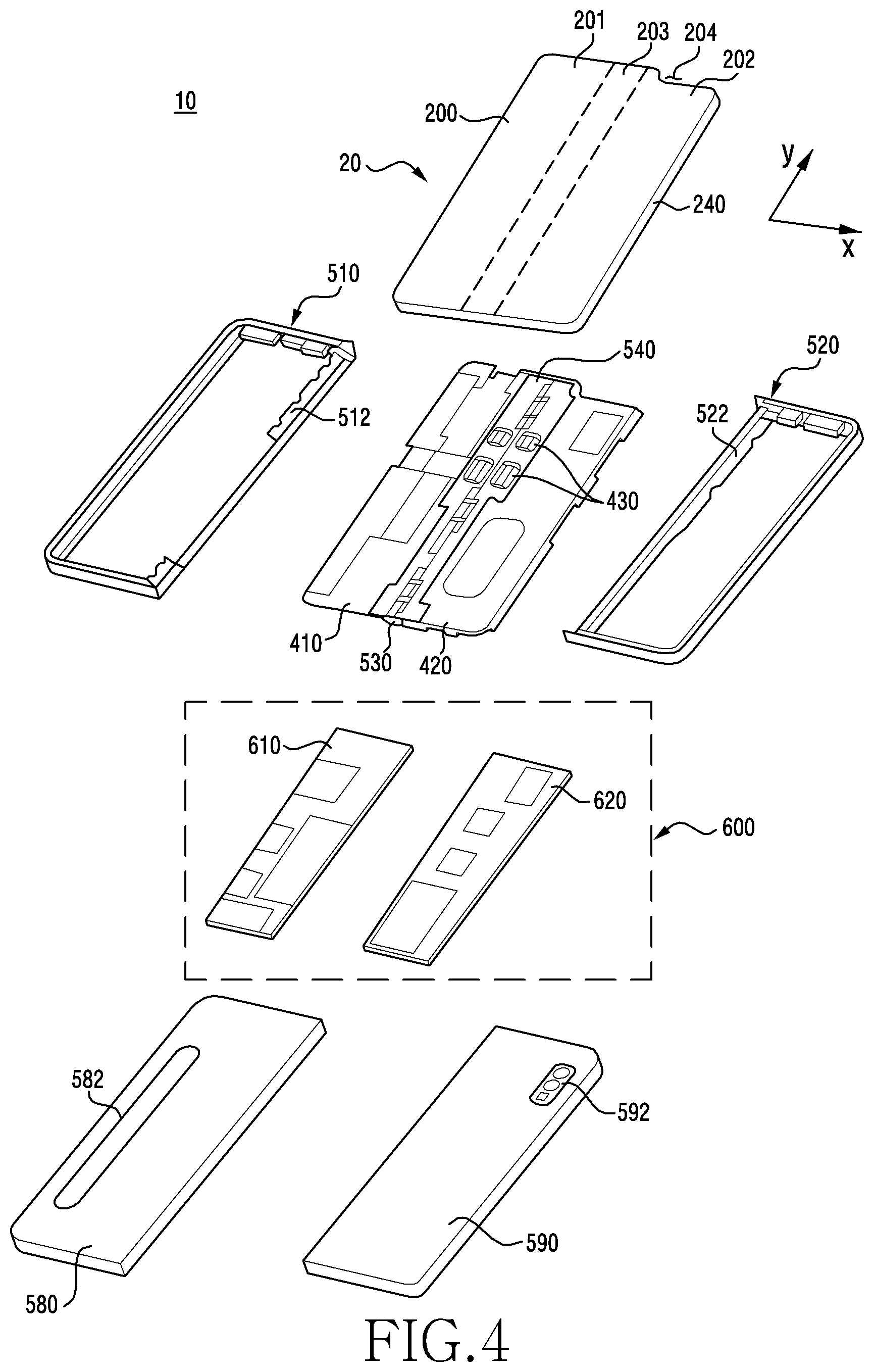 Patent US11785378 Figure 4 – Foldable electronic apparatus including plurality of audio input devices