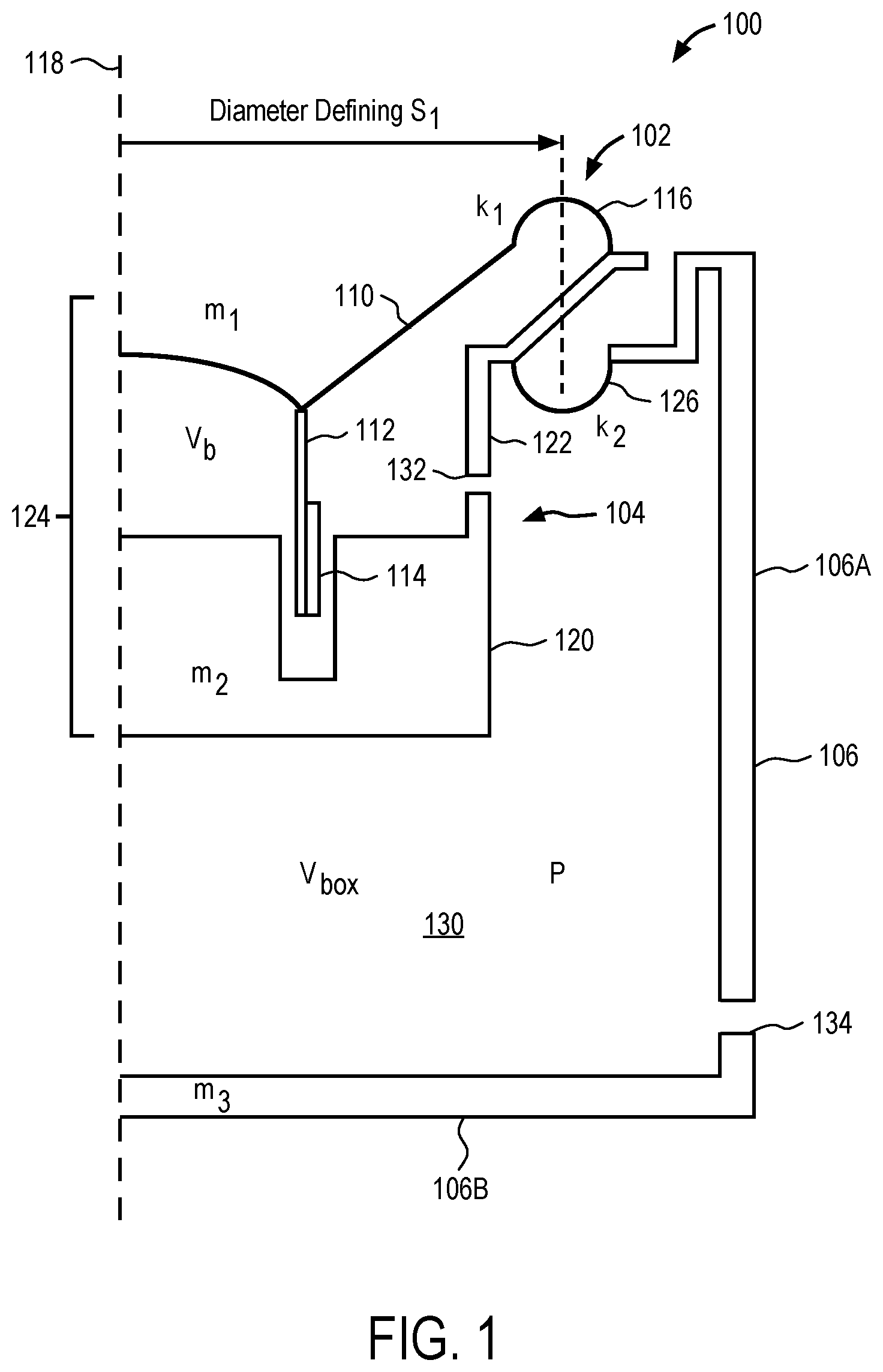 Patent US11785379 — Vibration and force cancelling transducer assembly — Figure 1