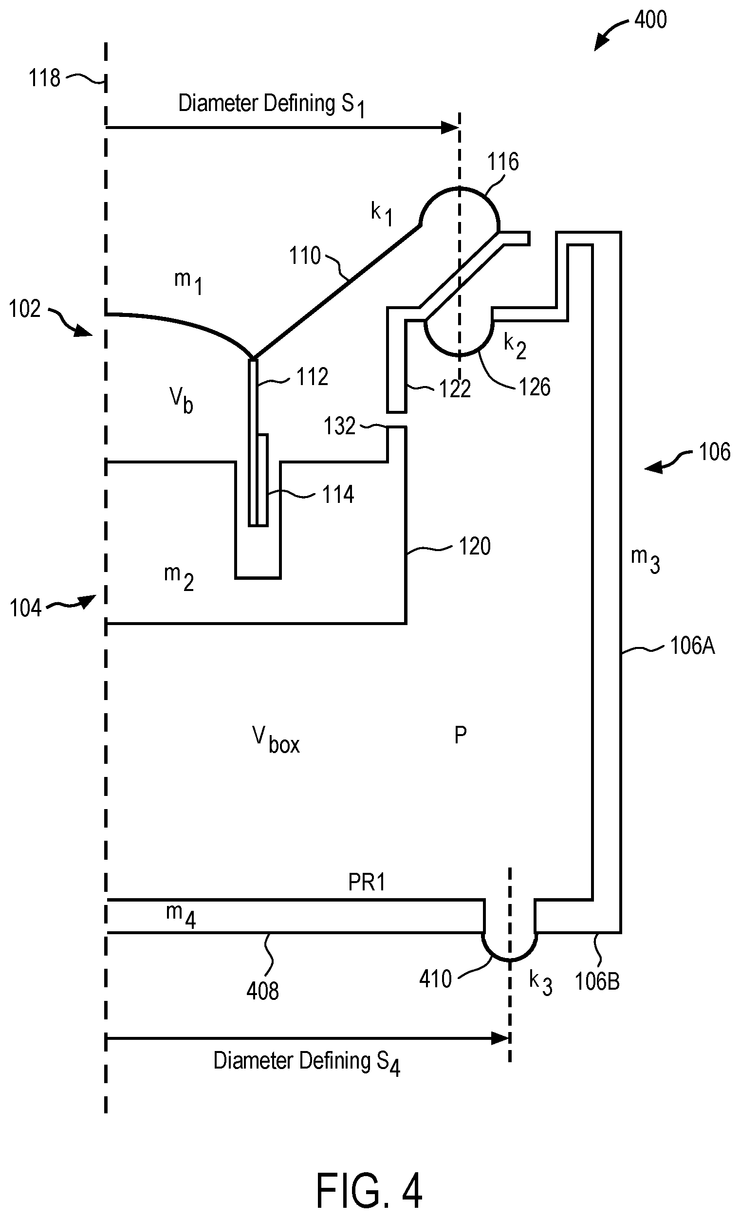 Patent US11785379 Figure 4 – Vibration and force cancelling transducer assembly