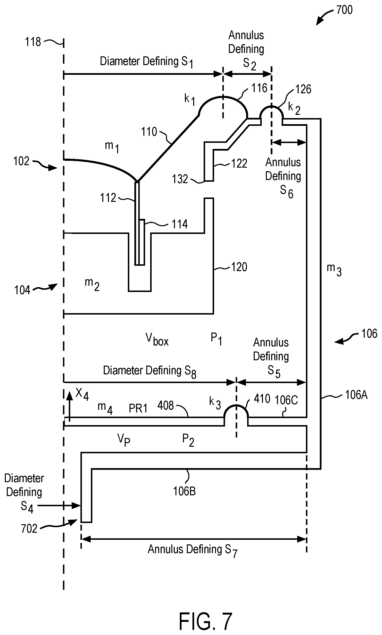 Patent US11785379 Figure 7 – Vibration and force cancelling transducer assembly