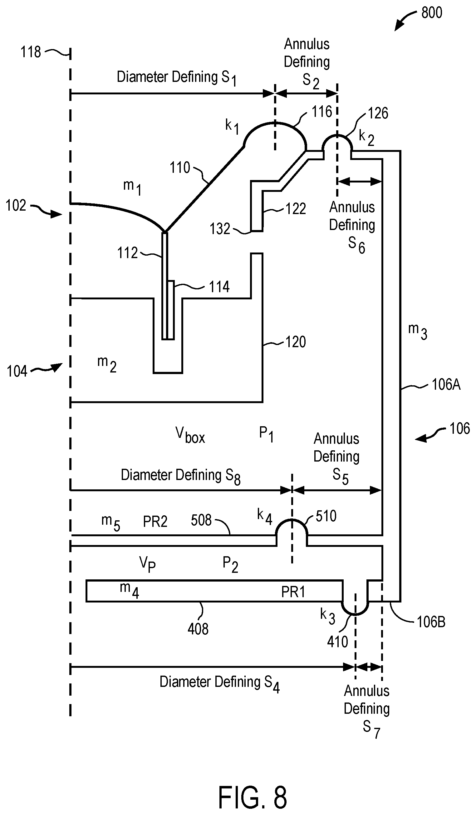 Patent US11785379 Figure 8 – Vibration and force cancelling transducer assembly