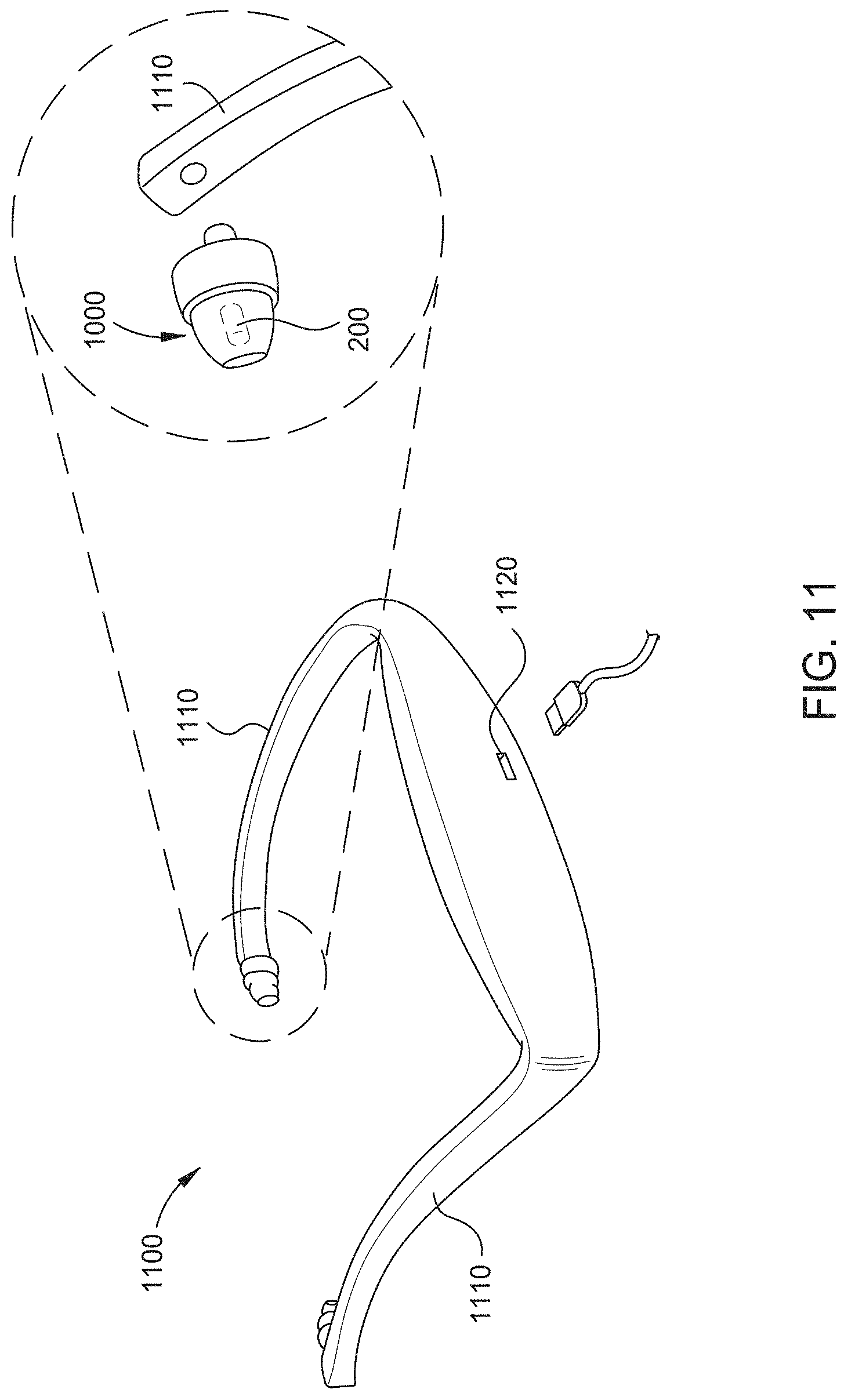 Patent US11785401 Figure 11 – Hearing aid implant recharging system