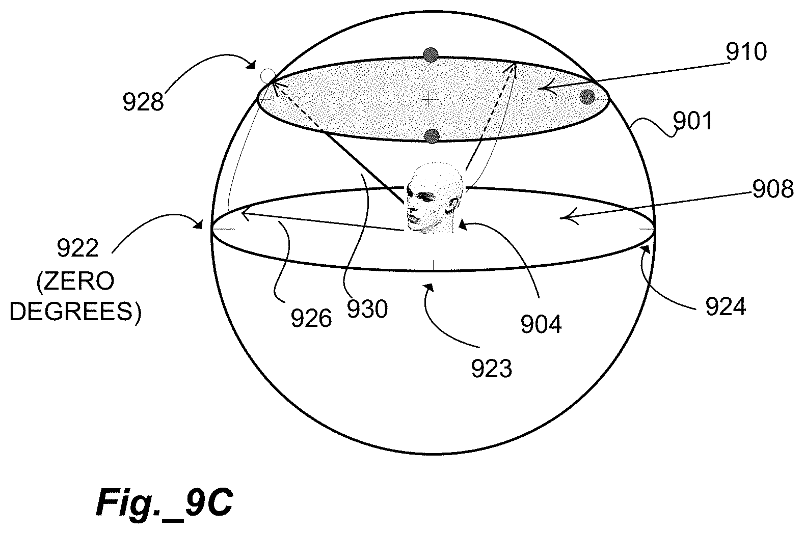 Patent US11785412 Figure 9 – Method for generating customized spatial audio with head tracking