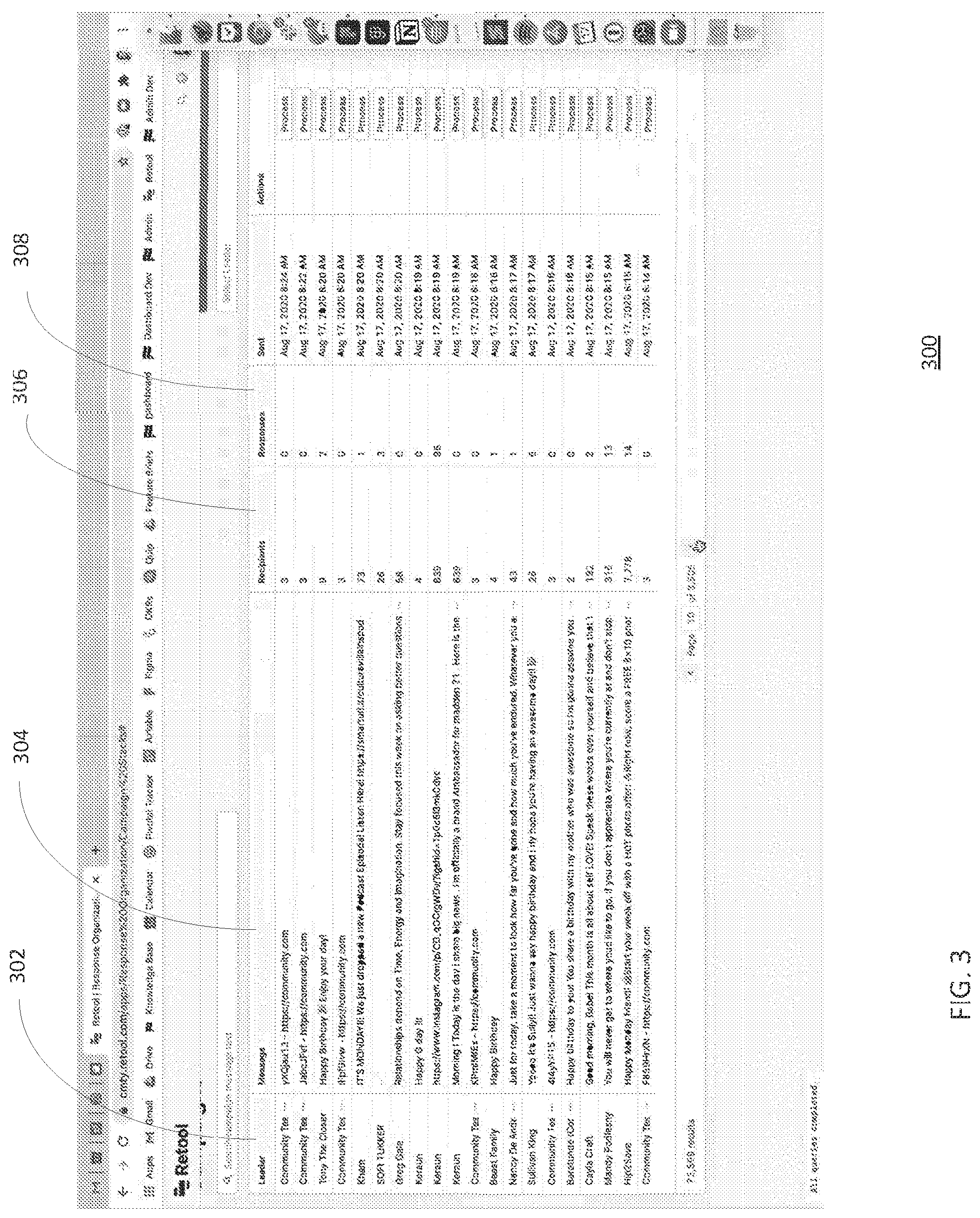 Patent US11785429 Figure 3 – Semantic clustering of messages